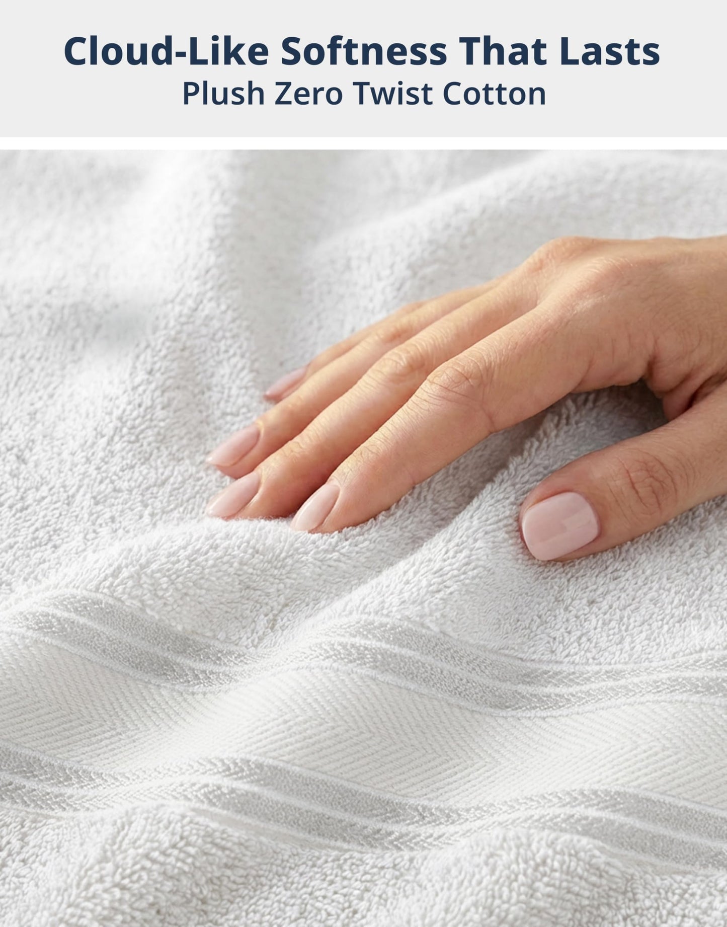 LANE LINEN Luxury Bath Towels Set - 6 Piece 100% CottonBathroom Zero Twist Shower Extra Absorbent Towel Super Soft 2 Hand Wash Cloths White