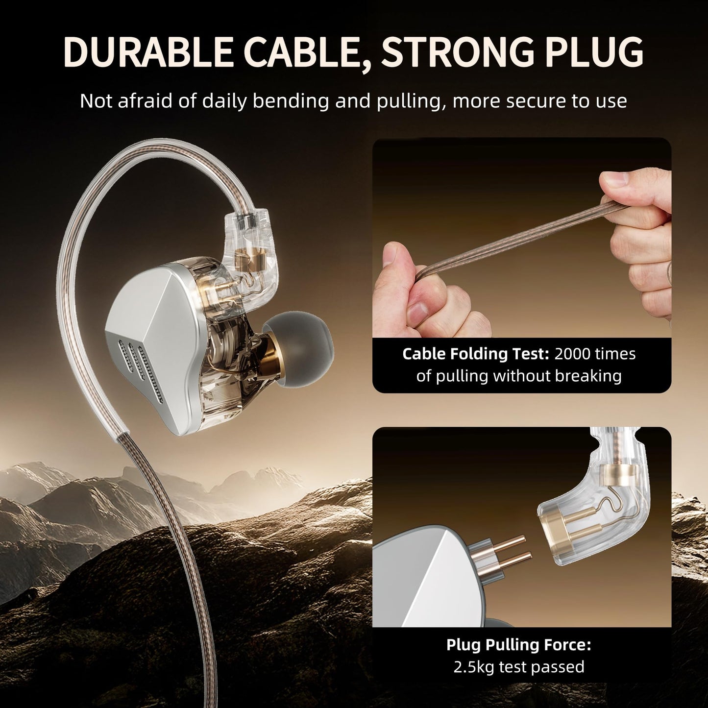 A20PRO In Ear Monitor Headphones, HIFI WALKER 1DD+1BA Hybrid IEM Earbuds with 11mm Driver, Wired Earphones with Detachable Cable, Gaming & Studio Monitor Headphones for Musicians, Singers, Audiophiles