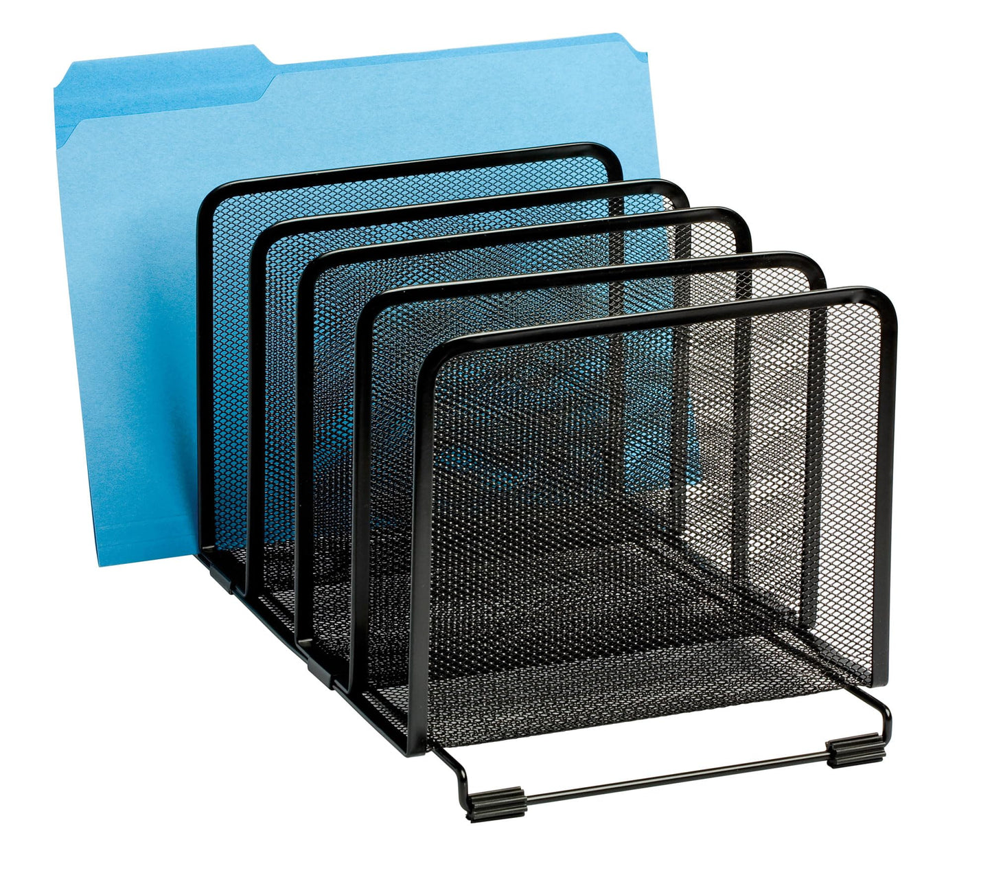 Rolodex File Sorter, Mesh, Stackable, Five Sorters, Black (8.25" x 14.375" x 7.75")