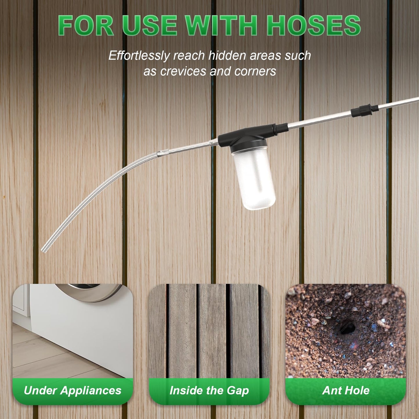 Honszex Diatomaceous Earth Duster, Reach Up to 4 FT, Diatomaceous Earth Powder Duster, Applicator, Sprayer, Spreader for Indoor Gardening and Outdoor Garden Plant Care