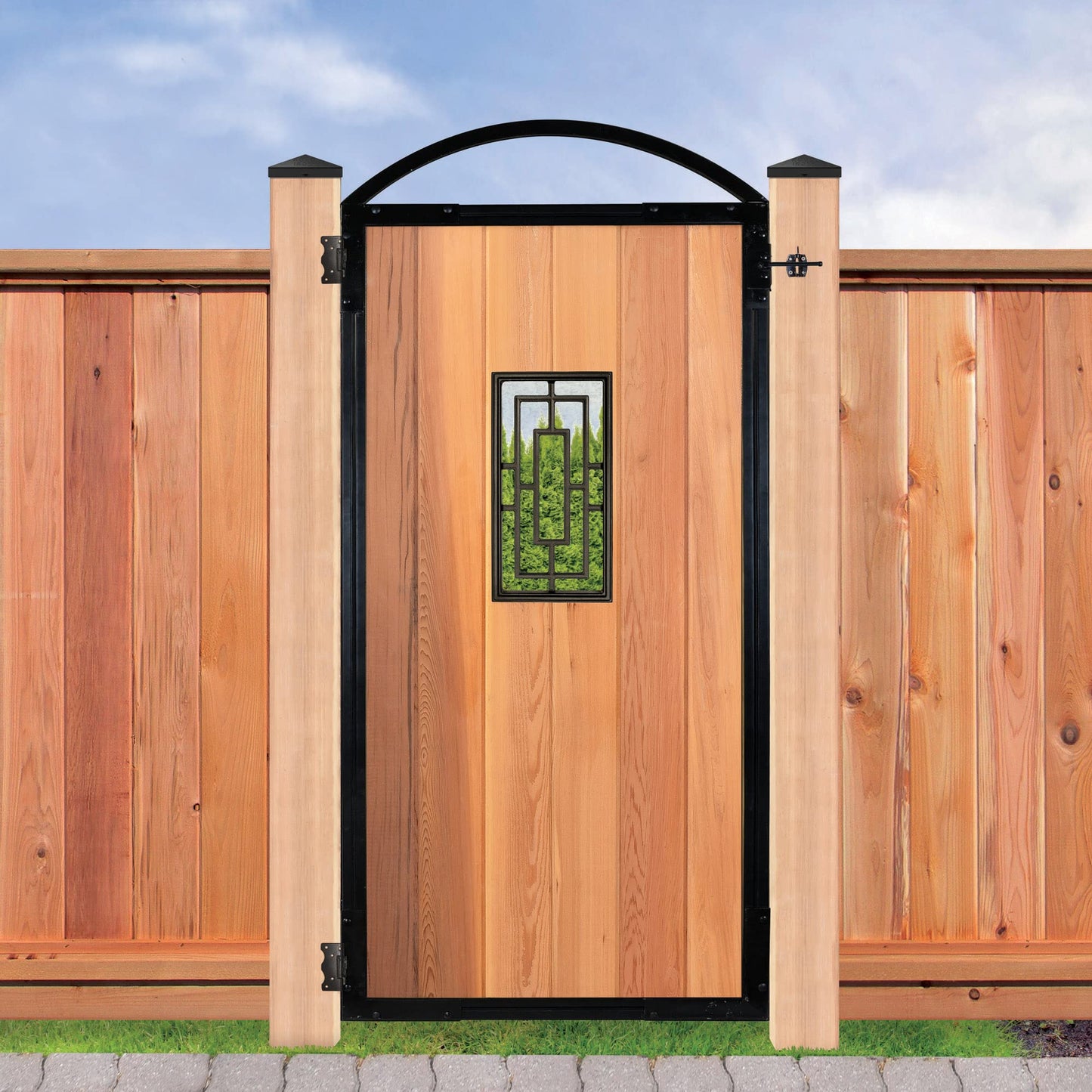 Nuvo Iron Decorative Insert for Fencing, Gates, Home, Garden - Rectangular, 9" X 17″, Black