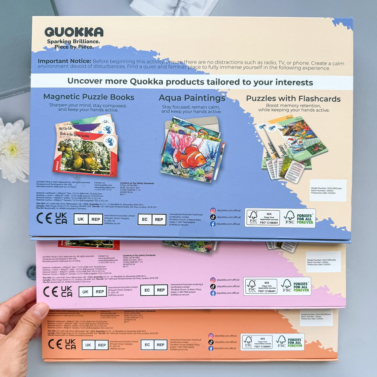 QUOKKA 100 Pieces Dementia Puzzles for Elderly - Large Piece Activities Products for Seniors - 3 Alzheimers Jigsaw Puzzle Games for Adults Embracing Travel Memories - Cognitive Gifts for Men and Women