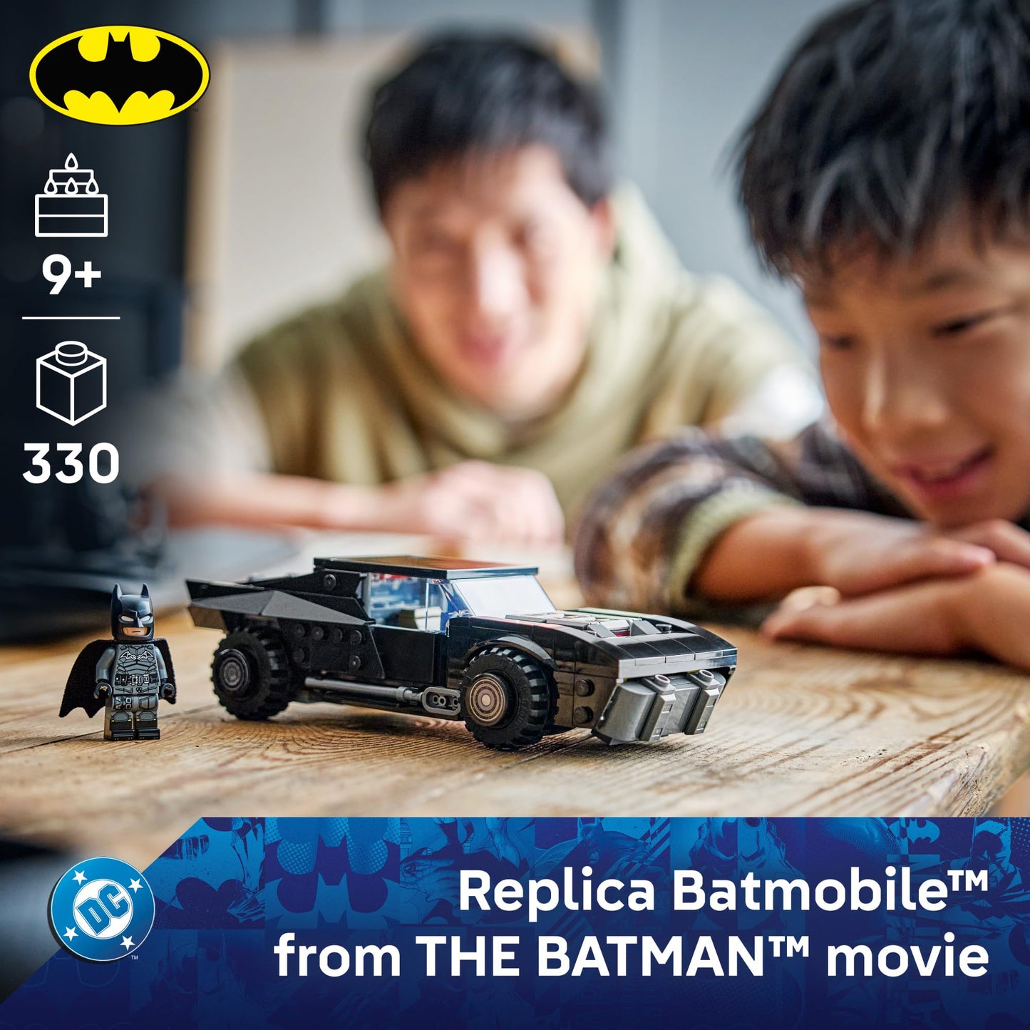 LEGO DC Batman: The Batman Batmobile Building Toy for Kids - Building Blocks with Minifigure & Golden Coin - Super Hero Room Decor for Boys & Girls, Ages 9+ - Gift Idea for Birthdays - 76332