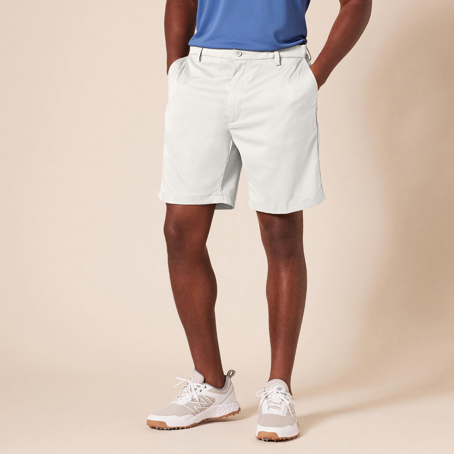 Amazon Essentials Men's Classic-Fit Stretch Golf Short (Available in Big & Tall), White, 36