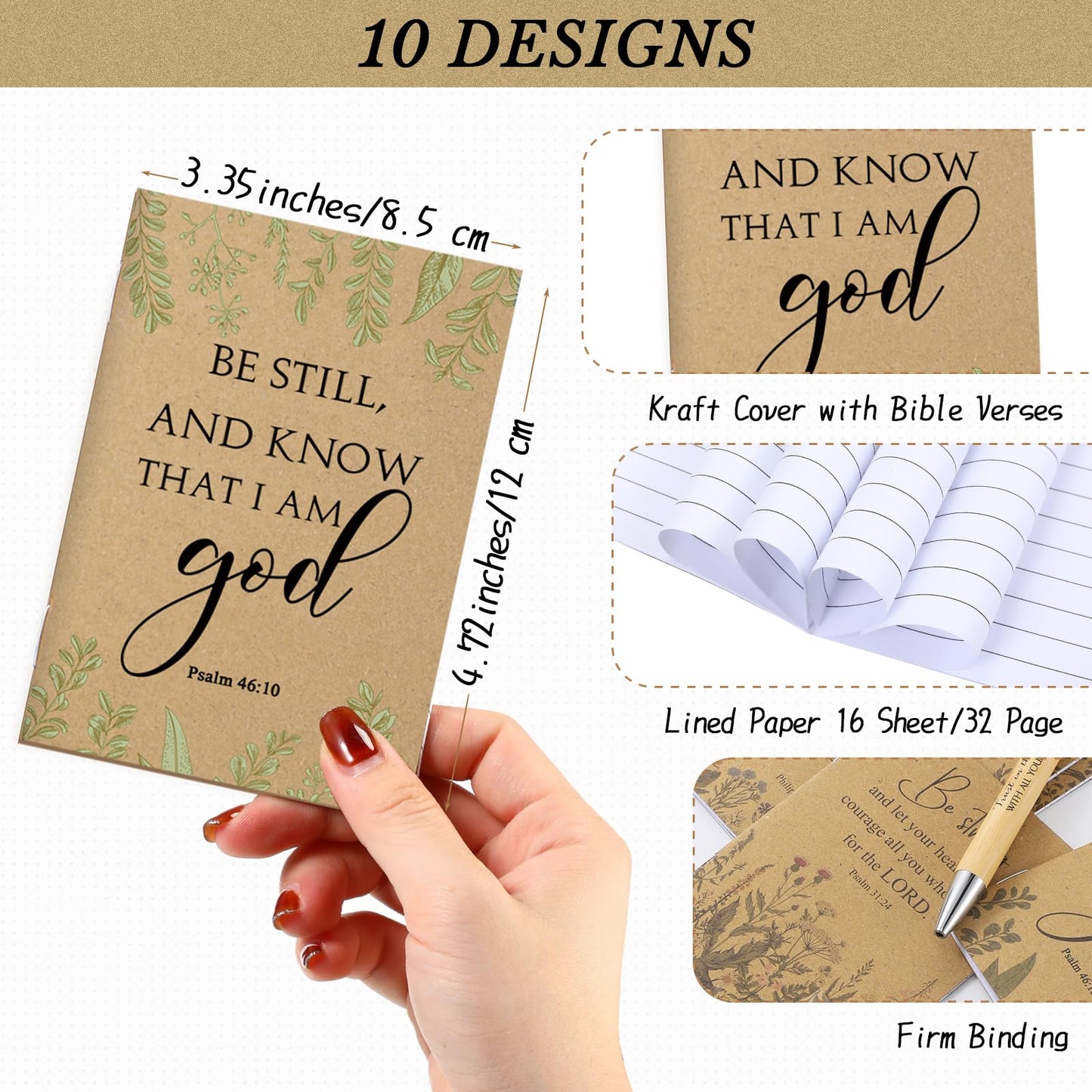 Ctosree 100 Pcs Father's Day Bible Verse Prayer Journal Notebook Christian Notepads Gifts for Men Women Mini Inspirational Religious Note Pads for Church Favors Sunday School Teacher 3.15 x 5 Inch