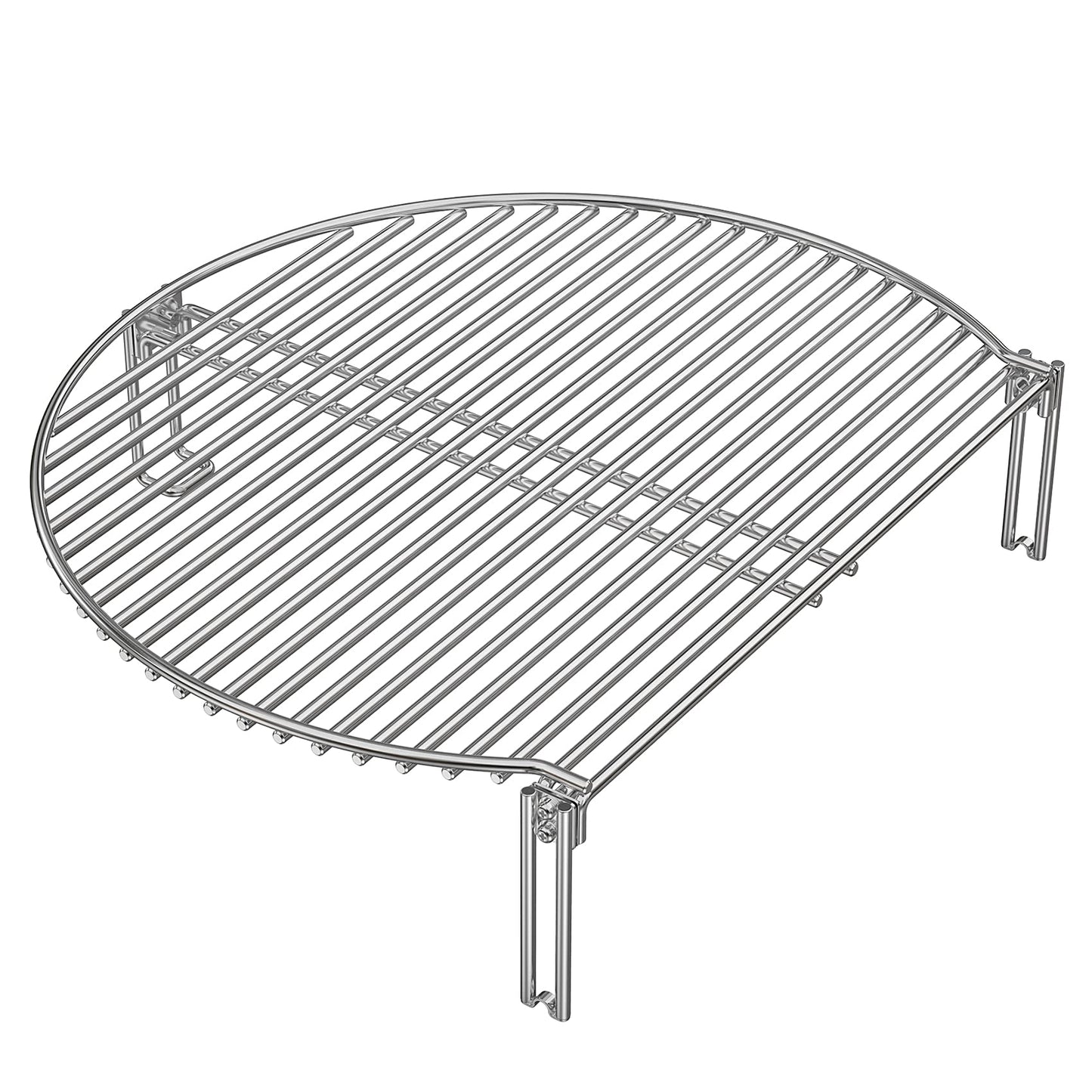 Onlyfire Stainless Steel Grill Expander Cooking Grate Fits for Charcoal Kettle Grills like Weber,Char-Broil and Ceramic Grills like Large Big Green Egg,Kamado Joe Classic,Pit Boss,Louisiana