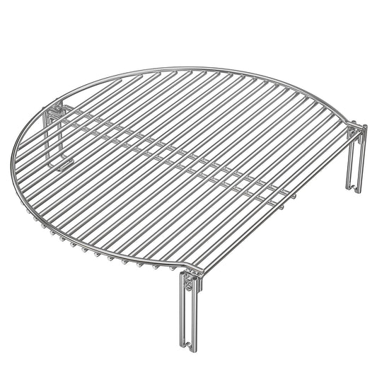 Onlyfire Stainless Steel Grill Expander Cooking Grate Fits for Charcoal Kettle Grills like Weber,Char-Broil and Ceramic Grills like Large Big Green Egg,Kamado Joe Classic,Pit Boss,Louisiana