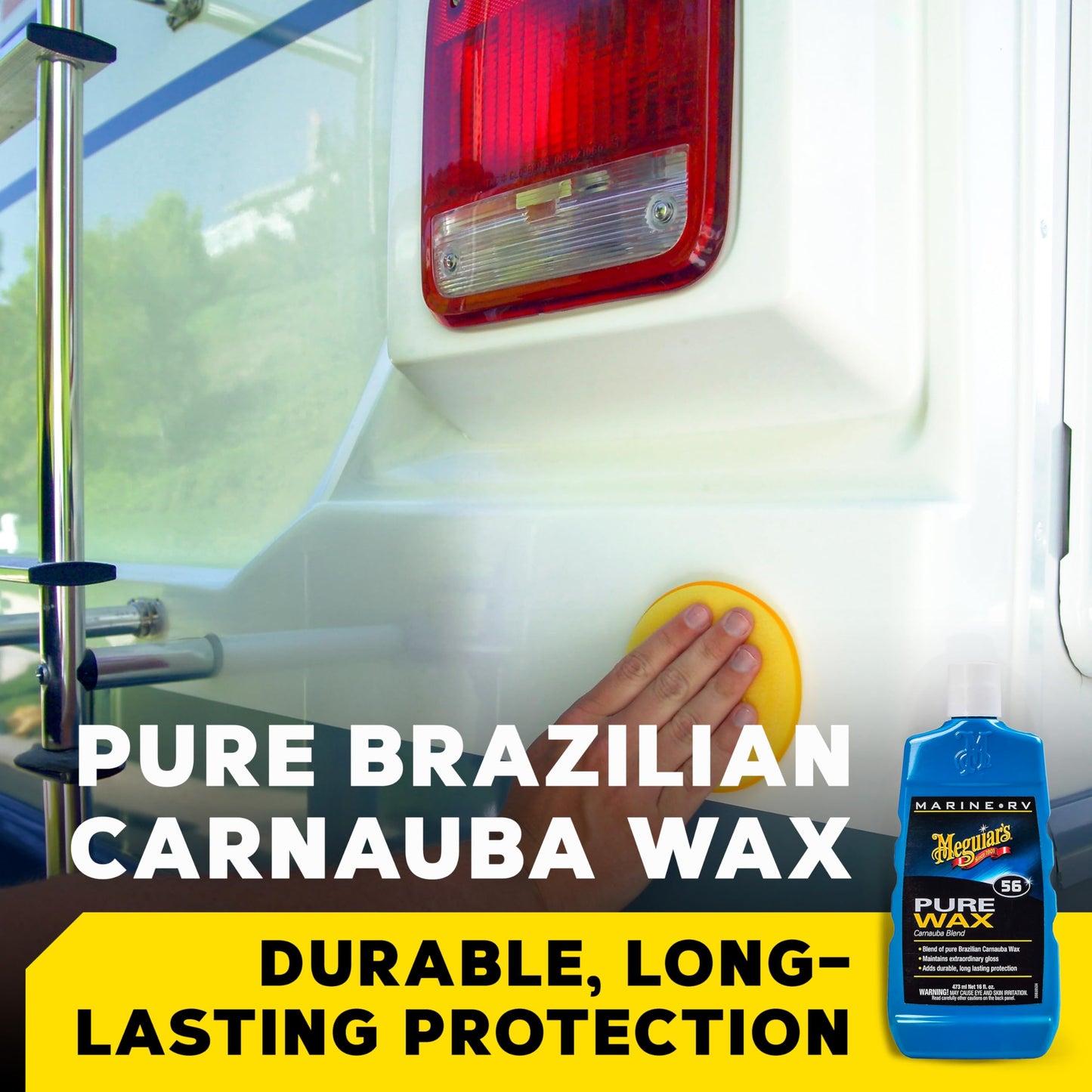 Meguiar’s 5616 Marine/RV Pure Wax Carnauba Blend, 16 Fluid Ounces