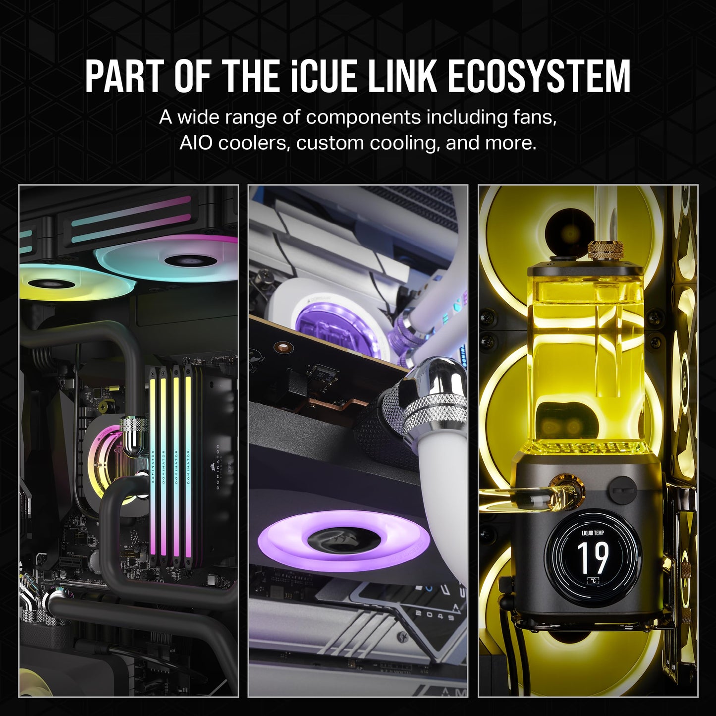 CORSAIR iCUE Link XC7 RGB Elite CPU Water Block - Transparent Flow Chamber - 24 RGB LEDs - Fits Intel® LGA 1700, AMD® AM5 and Older - Stealth Gray