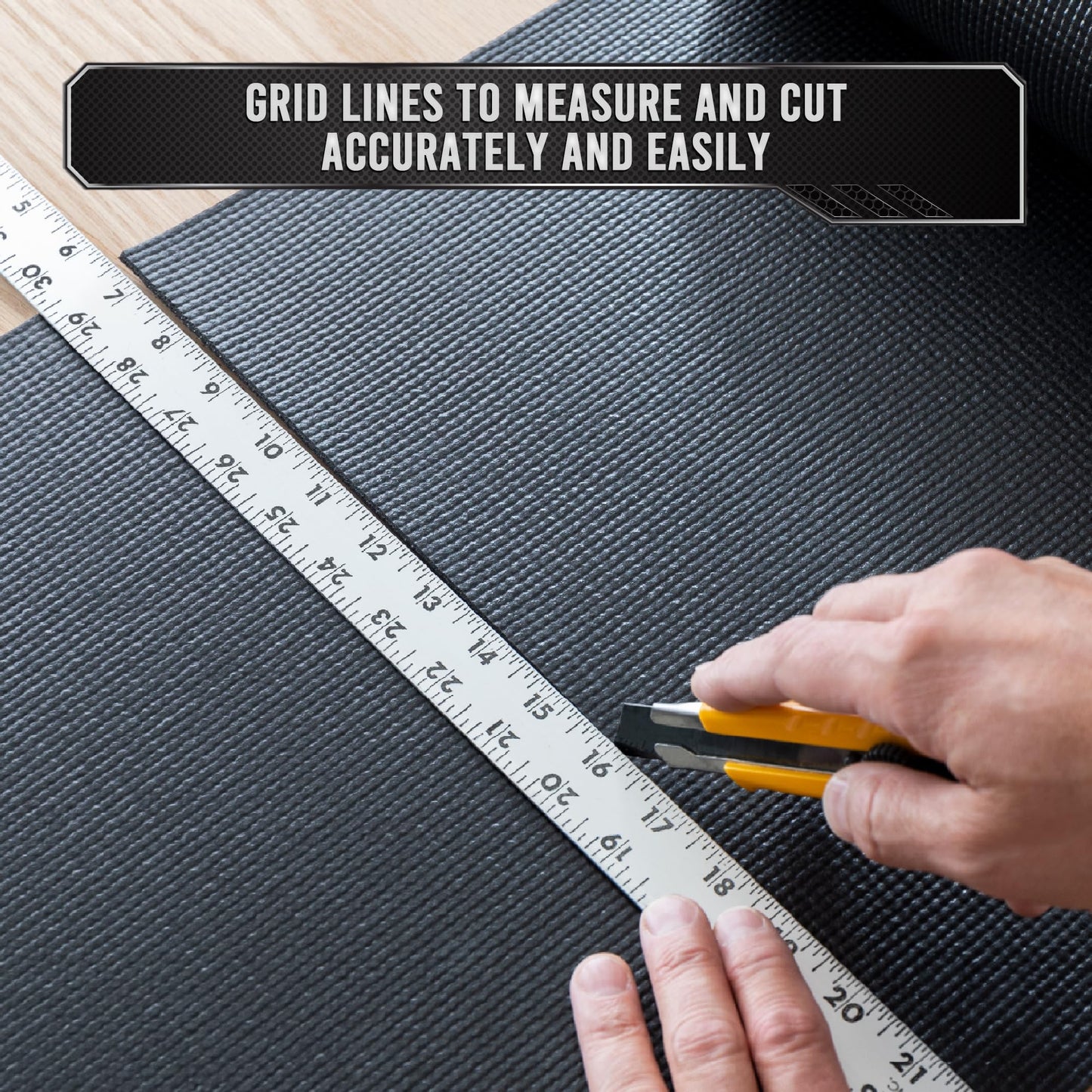 Precision Defined Professional Grade Tool Box Liner, 24" x 10 ft, Black | Tool Box Drawer Liner, Shelf Liner Non Slip Mat, Thick Cabinet Shelf Liner, Toolbox Drawer Liner