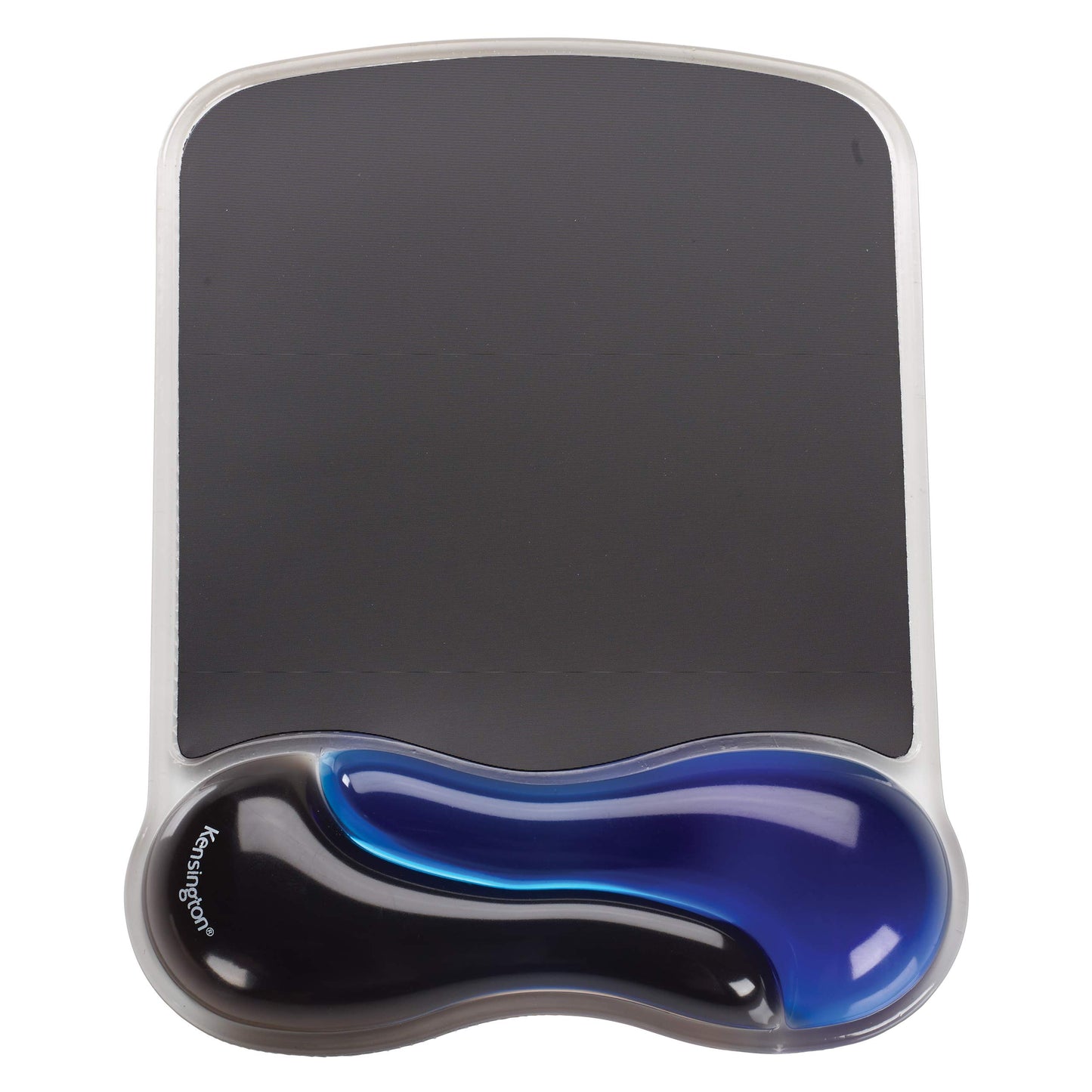 Kensington Duo Gel Mouse Pad Wrist Rest - Black/Blue, 9.625 * 6.625 inches
