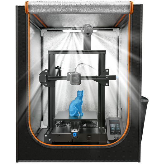 3D Printer Enclosure with LED Lighting, Fireproof Dustproof Tent Constant Temperature Protective Cover for Creality Ender 3 V3 SE/KE/Ender 3/Ender 3 Pro/Ender 3V2/Ender 3S1/Neo/Anycubic Elegoo, Medium