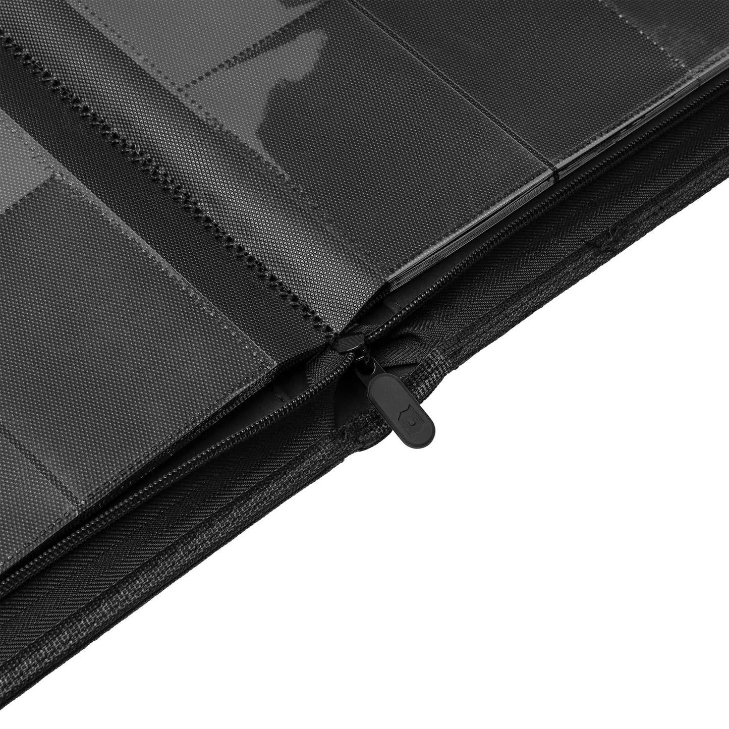 Onyx Trading Card Binder 12-Pocket 720 Cards - 30 Ringless Double Sided Pages for Standard Trading and Sports Cards - 12 Pocket Side Loading Pages for Trading or Sports Card Storage - Zipper (Black)