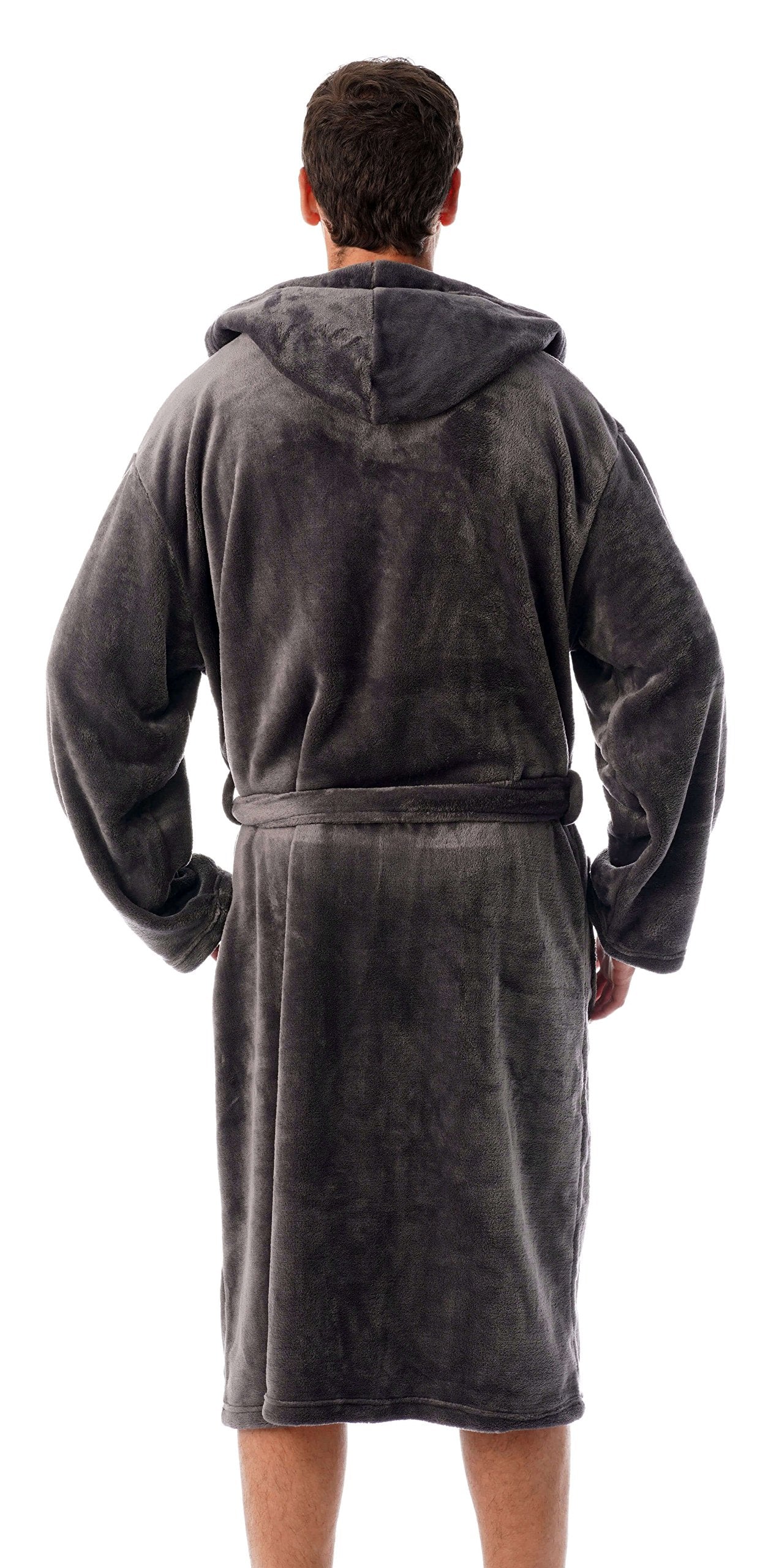 46901-GRY-M #FollowMe Velour Robe/Robes for Men