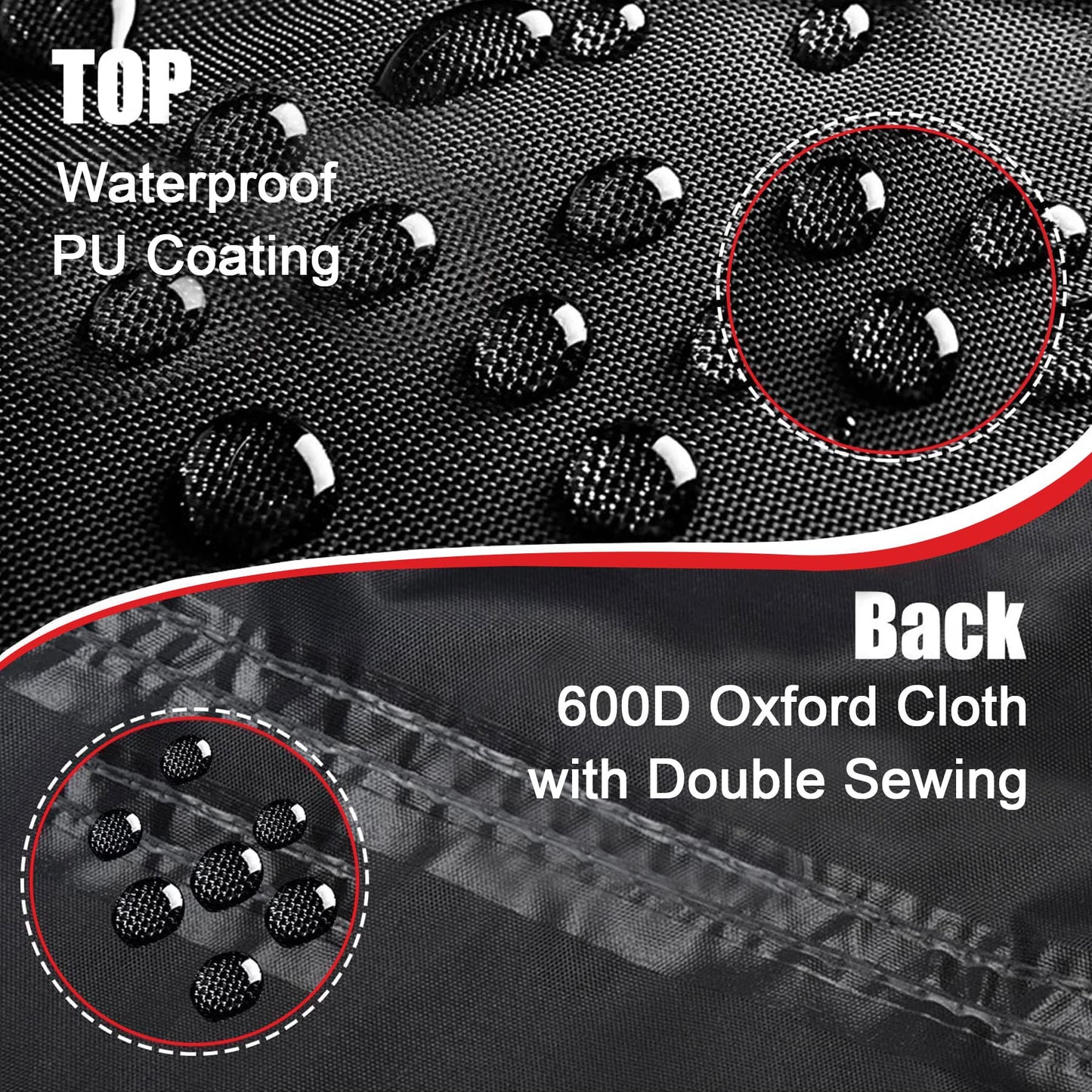 Zettum Push Lawn Mower Cover - Walk Behind Lawn Mower Covers Waterproof Heavy Duty, 600D Outdoor Push Mower Cover Universal with Storage Bag for Greenworks, EGO, Craftsman, Husqvarna, Honda and More