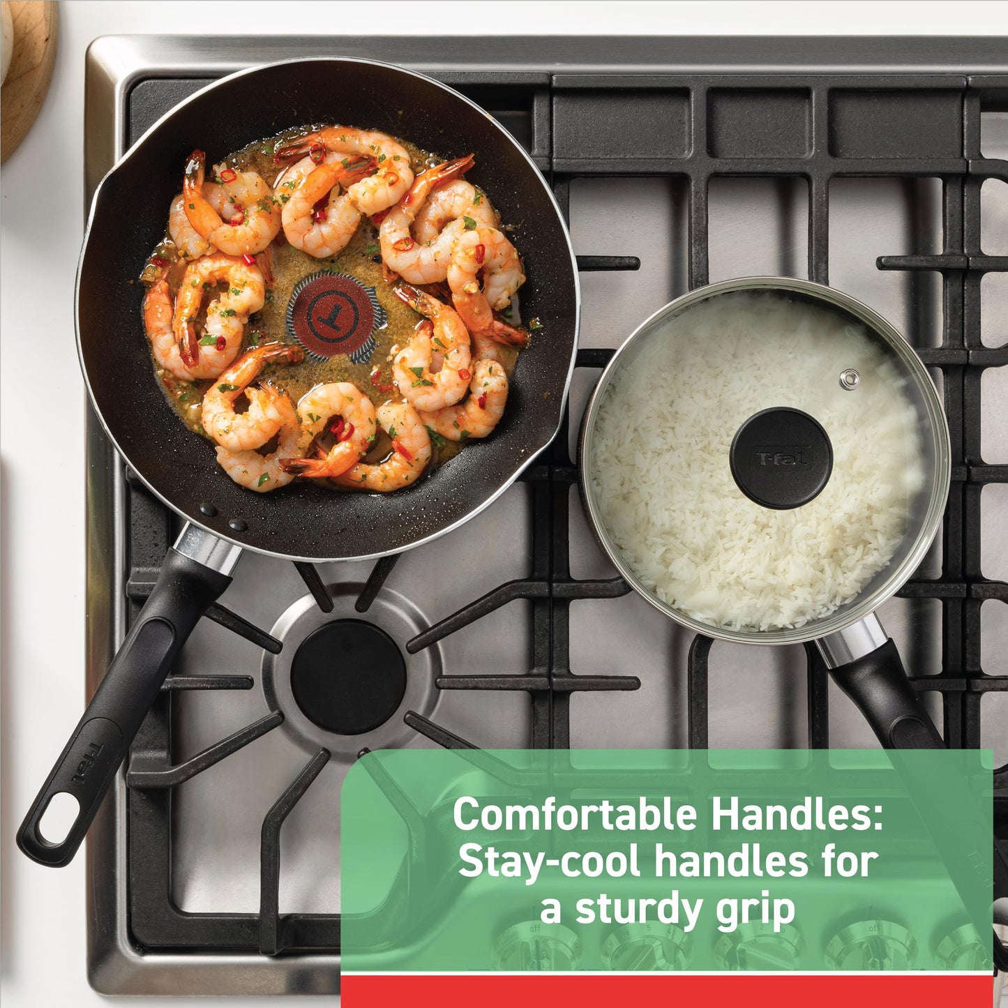 T-FAL B36282 Nonstick Deep Covered Everyday Pan with Ergonomic Stay-Cool Handles Cookware, 12-Inch, Black