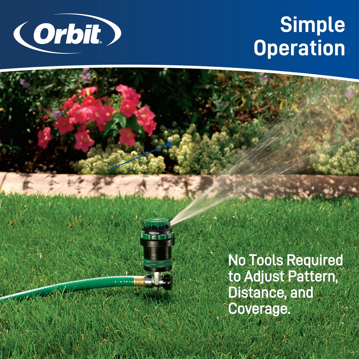 Orbit H2O-6 Gear Drive Sprinkler, Spike B 58573