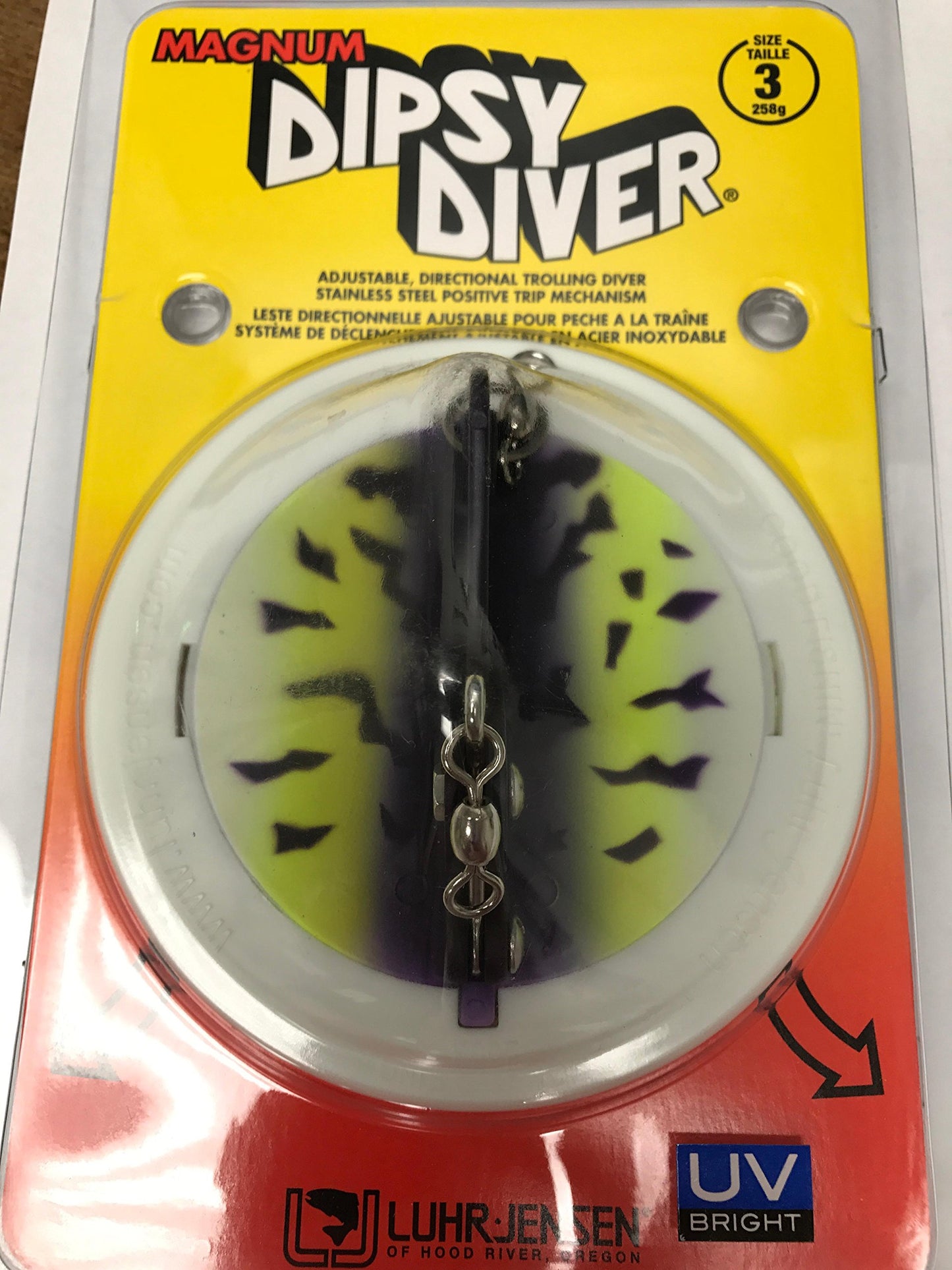 3 Dipsy Diver (Magnum) Purple Fire UV/Chrome Bottom