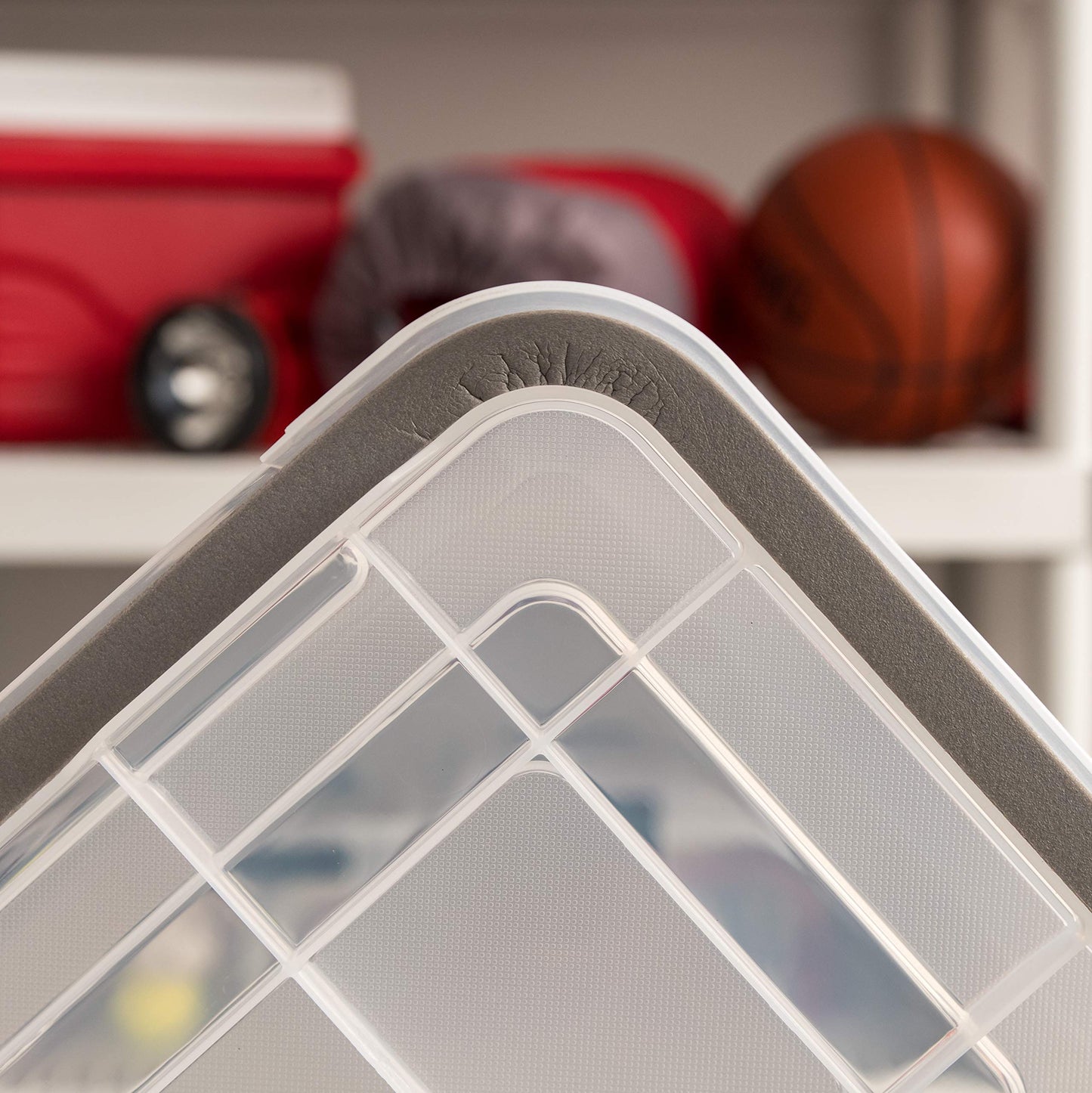 IRIS USA 7 Qt. WEATHERPRO Plastic Storage Box with Durable Lid and Seal and Secure Latching Buckles - 6 Pack