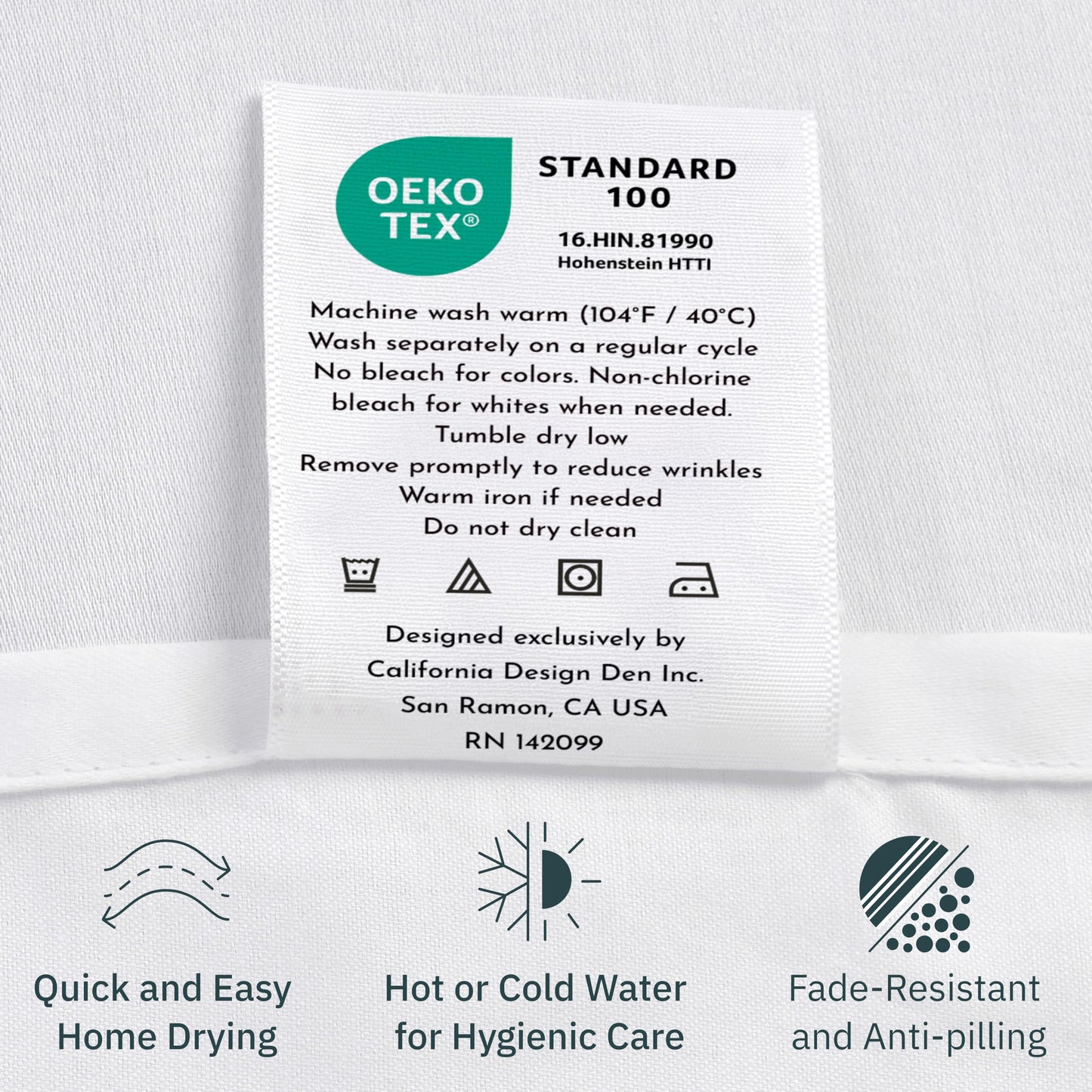 California Design Den 100% Cotton Sheets for Queen Size Bed Sheets with Deep Pocket, Queen Sheet Set with Sateen Weave, Cooling Sheets (White)