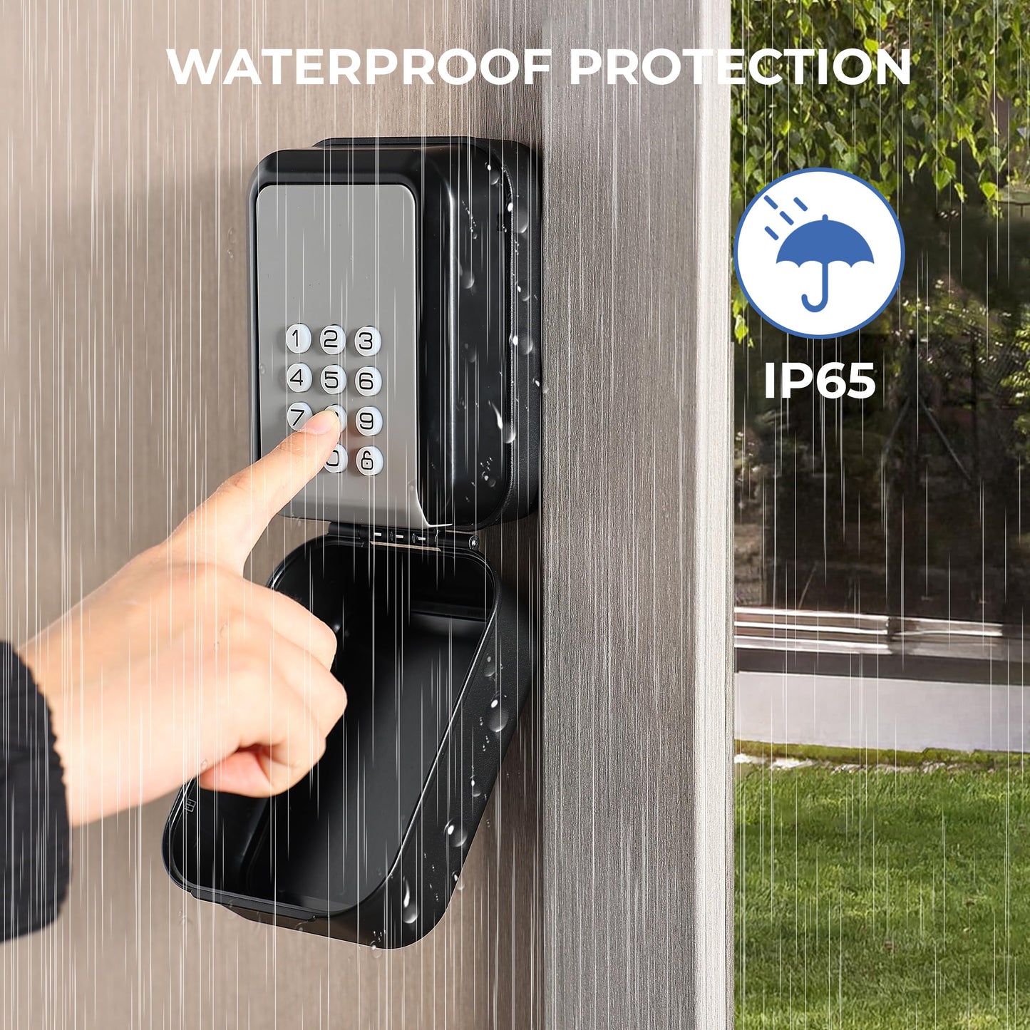 Smart Key Lock Box with Electronic Code, APP Control, PIN Code Access, Weatherproof Safe for House, Garage, Apartment