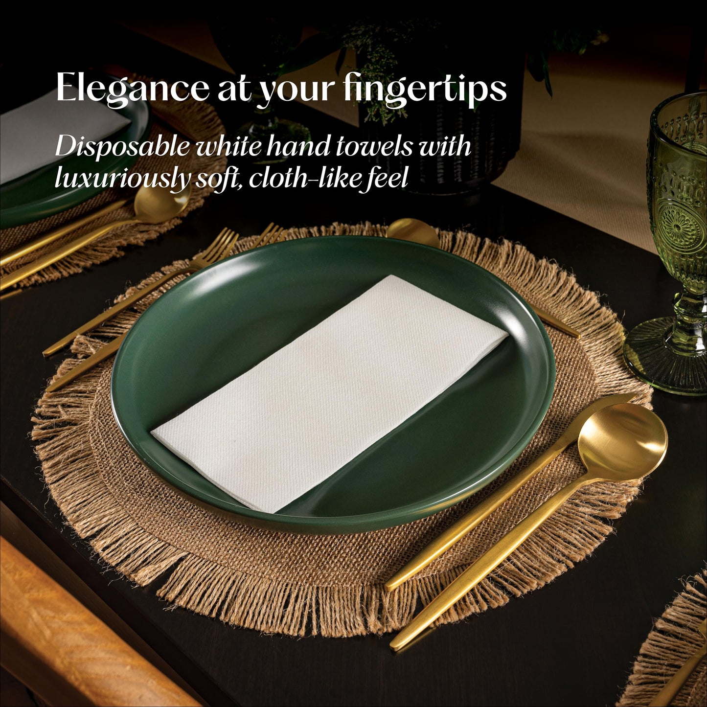 300-Pack Servietto Disposable Linen-Feel Guest Towels - Disposable Cloth-Like Hand Towels - Soft and Absorbent Paper Napkin for Kitchen, Bathroom, Party, Wedding, Or Event (12" x 17" Guest Towel)