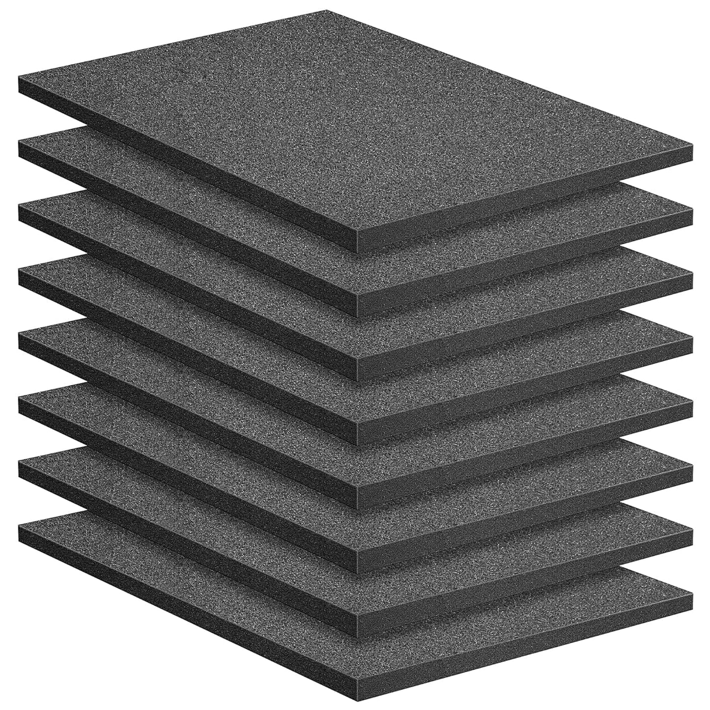 8 Pcs High Density Polyurethane Foam Sheet - 16 x 12 x 1 In Tool Box Cuttable Foam Inserts for Cases - Storage Packing Foam Sheets Cushioning for Camera Crafts Drawer