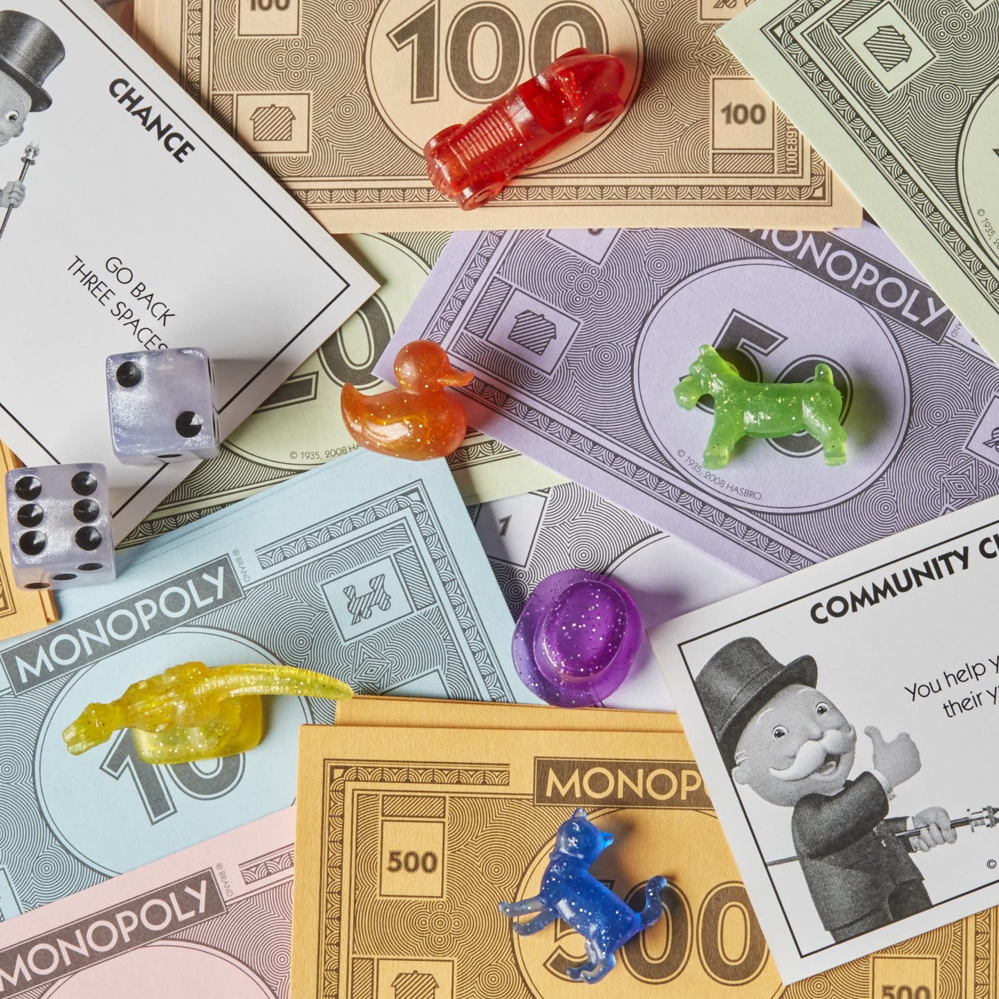 Monopoly Sparkle Edition Board Game, Family Games, with Glittery Tokens, Pearlescent Dice, Sparkly Look - English (Amazon Exclusive)