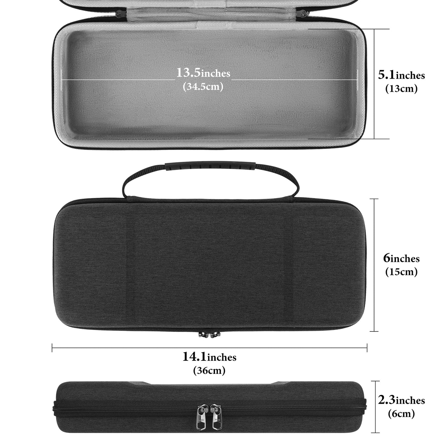 Geekria 65% Compact Keyboard Case, Hard Shell Travel Carrying Bag for 68 Keys Compact Keyboard, Compatible with Keychron K6/ K6 Pro/Keychron Q2 Pro/ Q2 Max, HyperX Alloy Origins 65 Keyboard