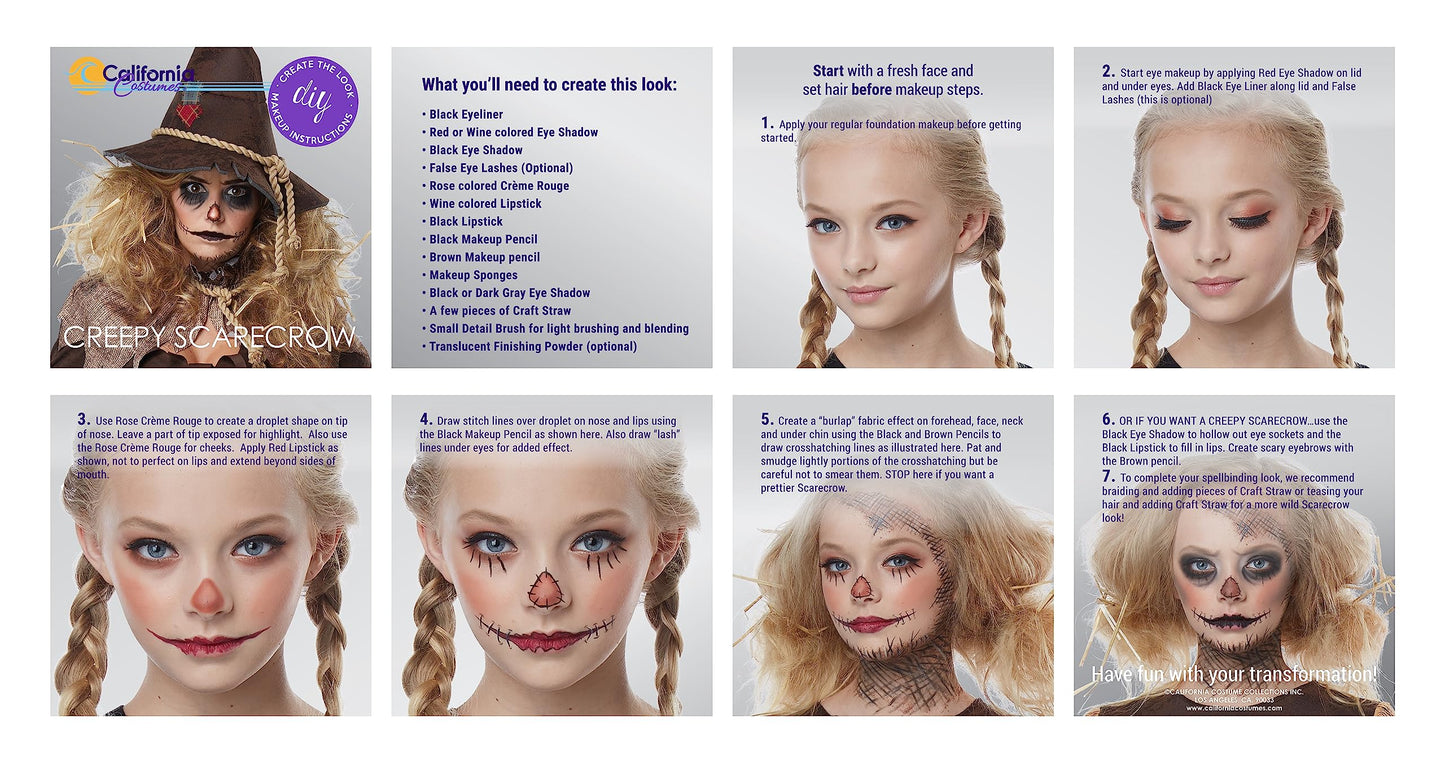 Creepy Scarecrow Womens Costume Small