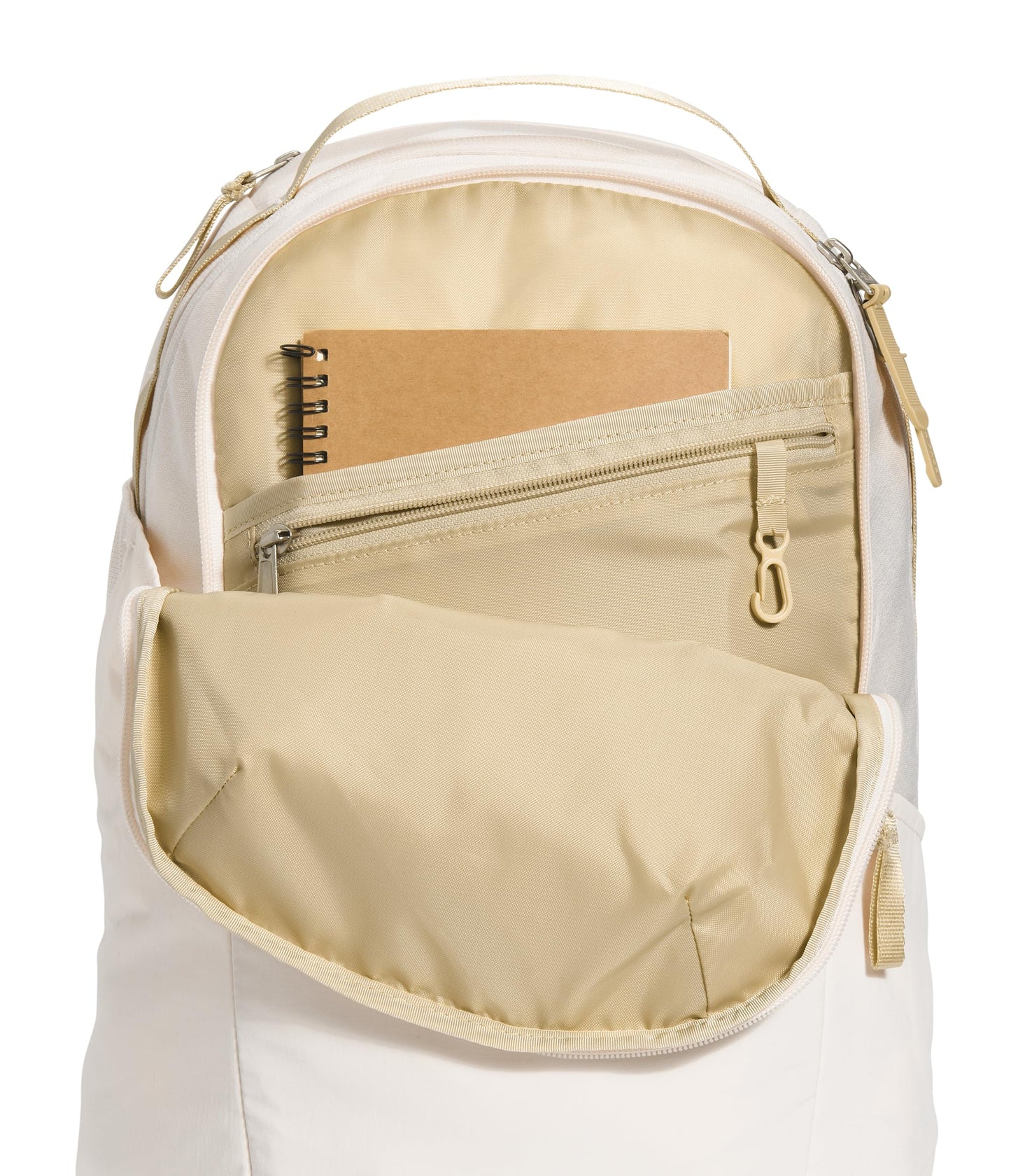 THE NORTH FACE Women's Isabella 3.0 Backpack | Everyday Travel Bag with 16" Laptop Sleeve, Water Repellent Finish, Gardenia White Dark Heather/Gravel-NPF, One Size