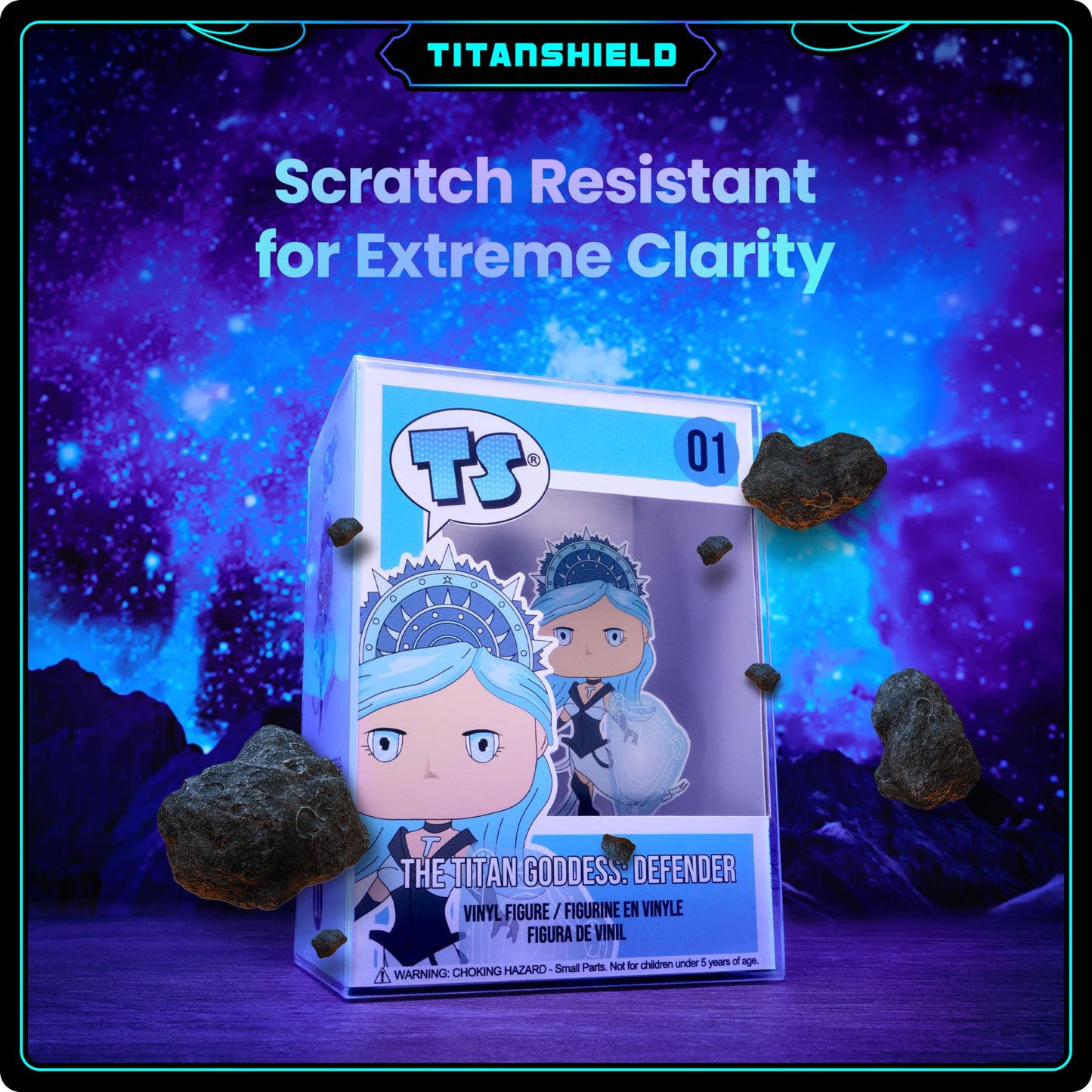 TitanShield 0.5mm Platinum UV and Scratch Resistant Pop Protectors Sleeve Case Compatible with Funko - 4" Inch Pop! Vinyl Figures (20 Count)