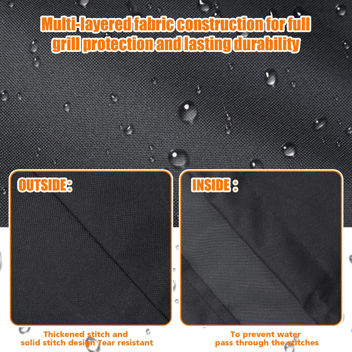 Hisencn Grill Cover for Pit Boss Austin XL, 600D Wood Pellet Grill Cover for PB Rancher XL, 1000, 1100 pro, 1150, Z Grill 1000, Heavy Duty Waterproof, UV and Fade Resistant BBQ Cover