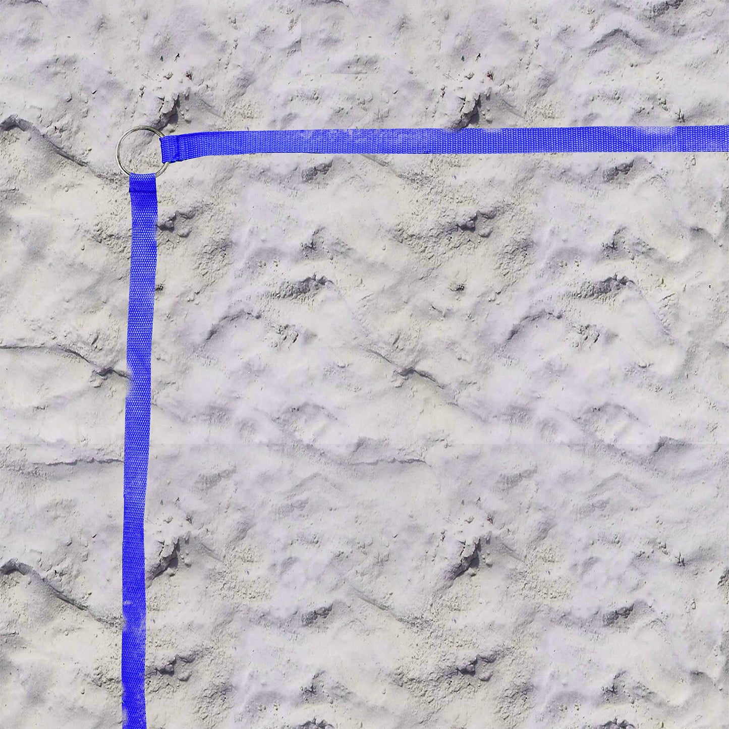 Park & Sun Sports Adjustable Outdoor Volleyball Boundary Webbing with Ground Stakes: 1" Wide Court Line Marker, Blue