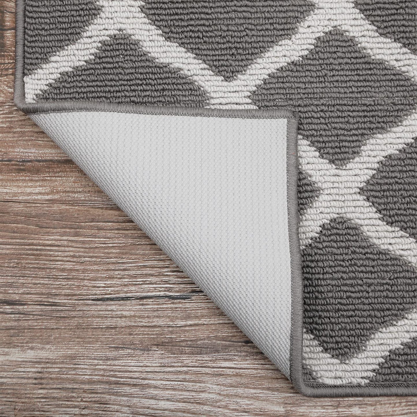 SHACOS Hallway Runner Rug 2'x10' Washable Long Runner Rug Non Slip Water Absorbent Entryway Rug Runner Indoor Entrance Floor Mat for Kitchen Laundry Room, Light Gray
