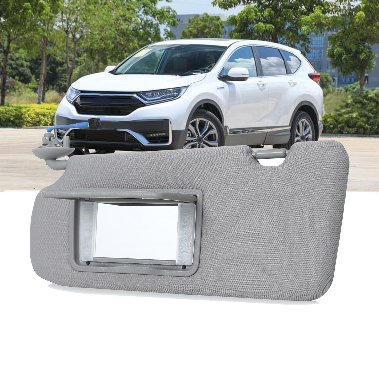 FITIPICI Driver Left Side Sun Visor Compatible with Honda CR-V 2017 2018 2019 2020 2021 2022 Sunshade Replace 83280TLAA12ZB (Gray, Driver Side)
