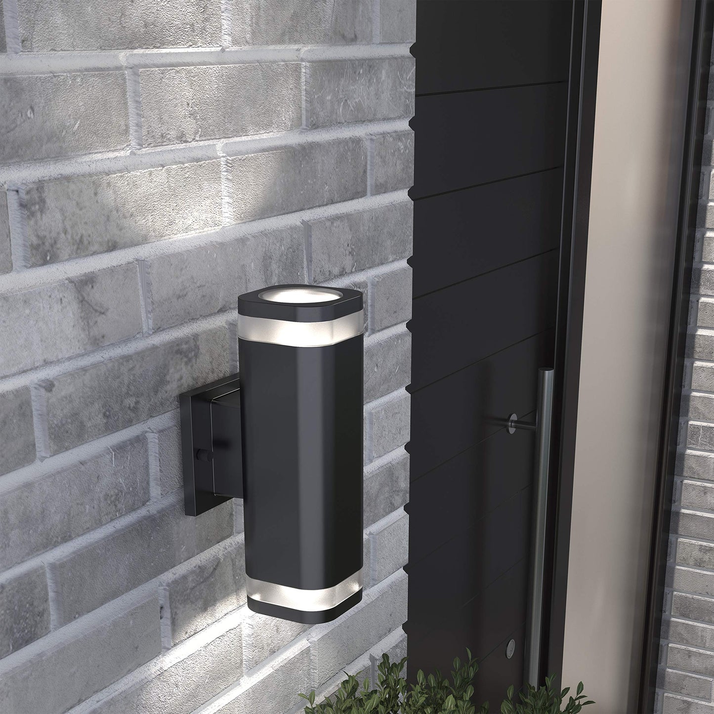 Artika Mettle 9W LED Modern Indoor/Outdoor Wall Light, Matte Black Finish - Ideal for Exterior Porch, Garage, Living Room, Hallway - 630 Lumens, 3000 Kelvin