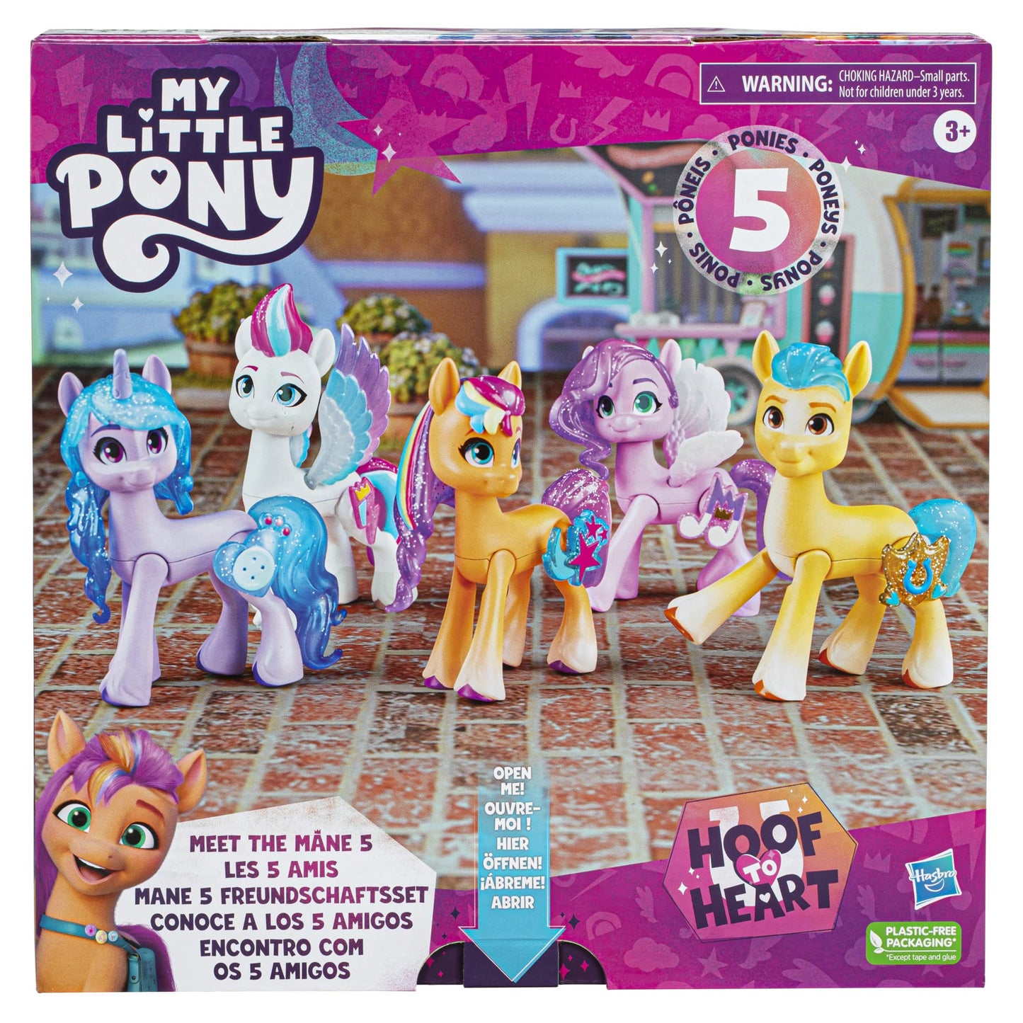 My Little Pony Toys: Make Your Mark Meet The Mane 5 Collection Set, with 5 Pony Figures, Gifts for Kids, My Little Pony Toys for 3 Year Old Girls and Boys and Up