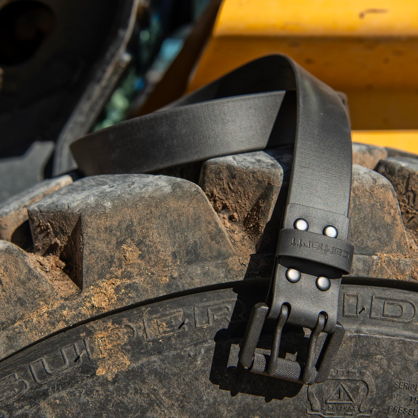 Carhartt Men's Casual Water Repellent Belts, w/Durable TPU Coated Webbing Material and Double-Prong Roller Buckle, Black w/Matte Black Finish, 34