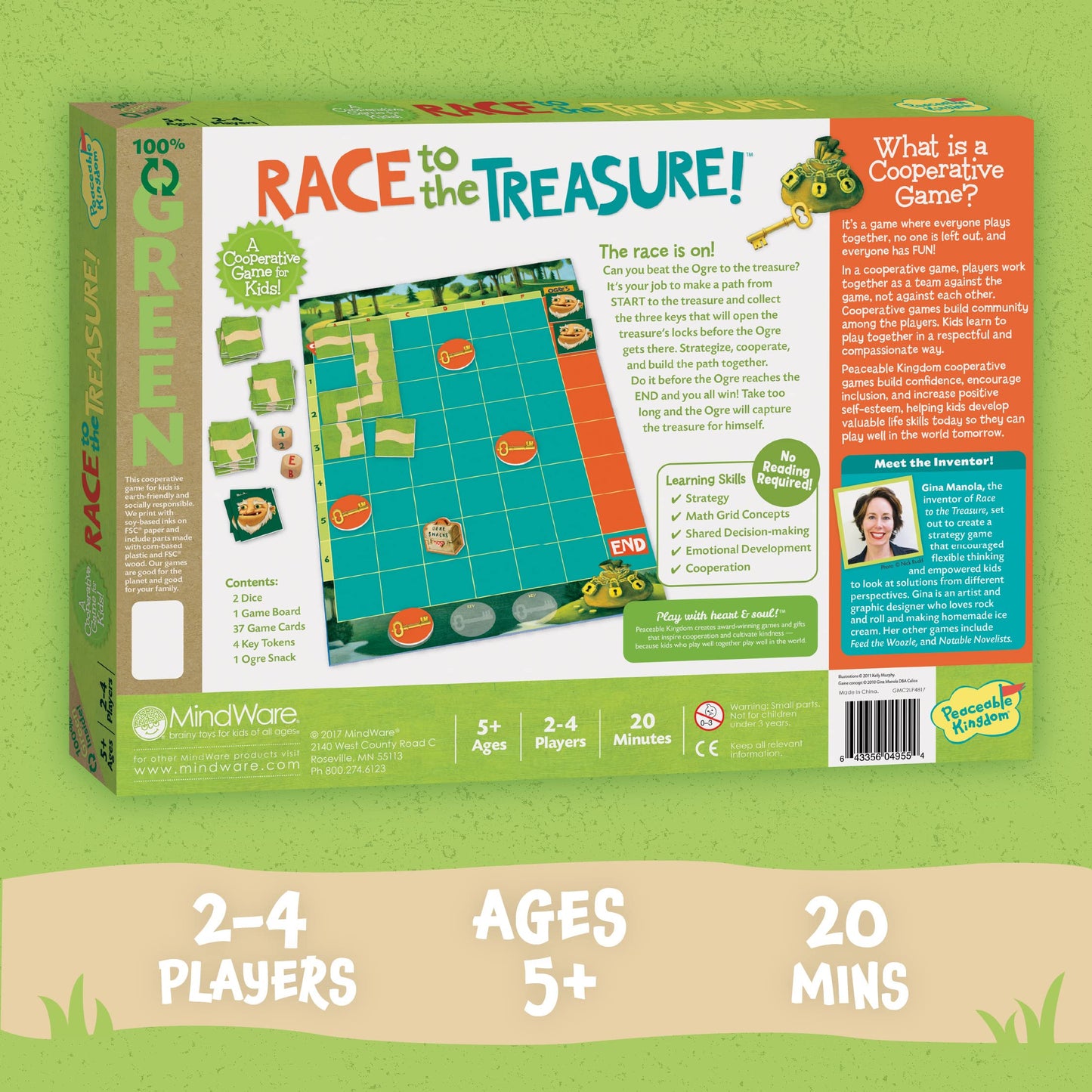 Peaceable Kingdom 49554PK Race to the Treasure games