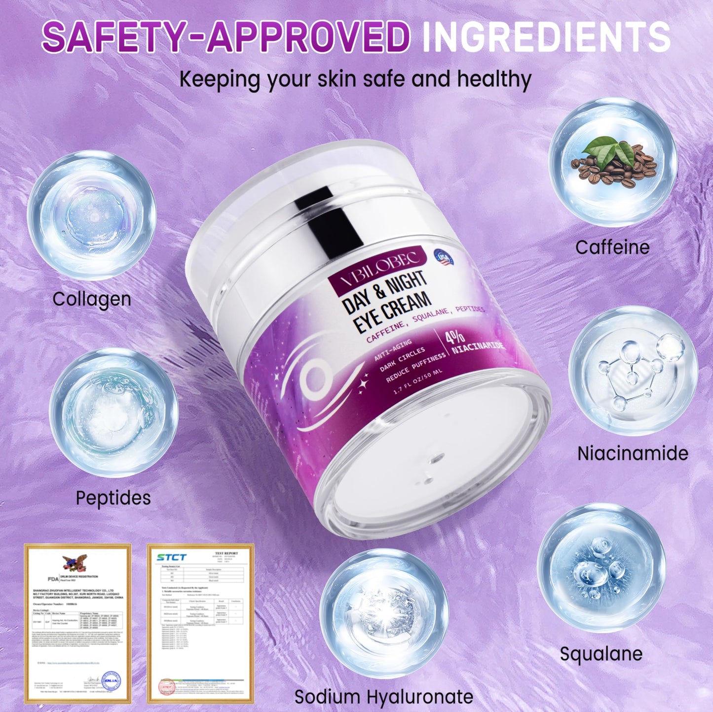 2025 Latest Caffeine Eye Cream 2PC [30+ SGS Certified] [Used by Over 1M Fans]Anti-aging Eye Cream to eliminate dark circles, puffiness, and fine lines.1.7 fl oz, for Women& Men