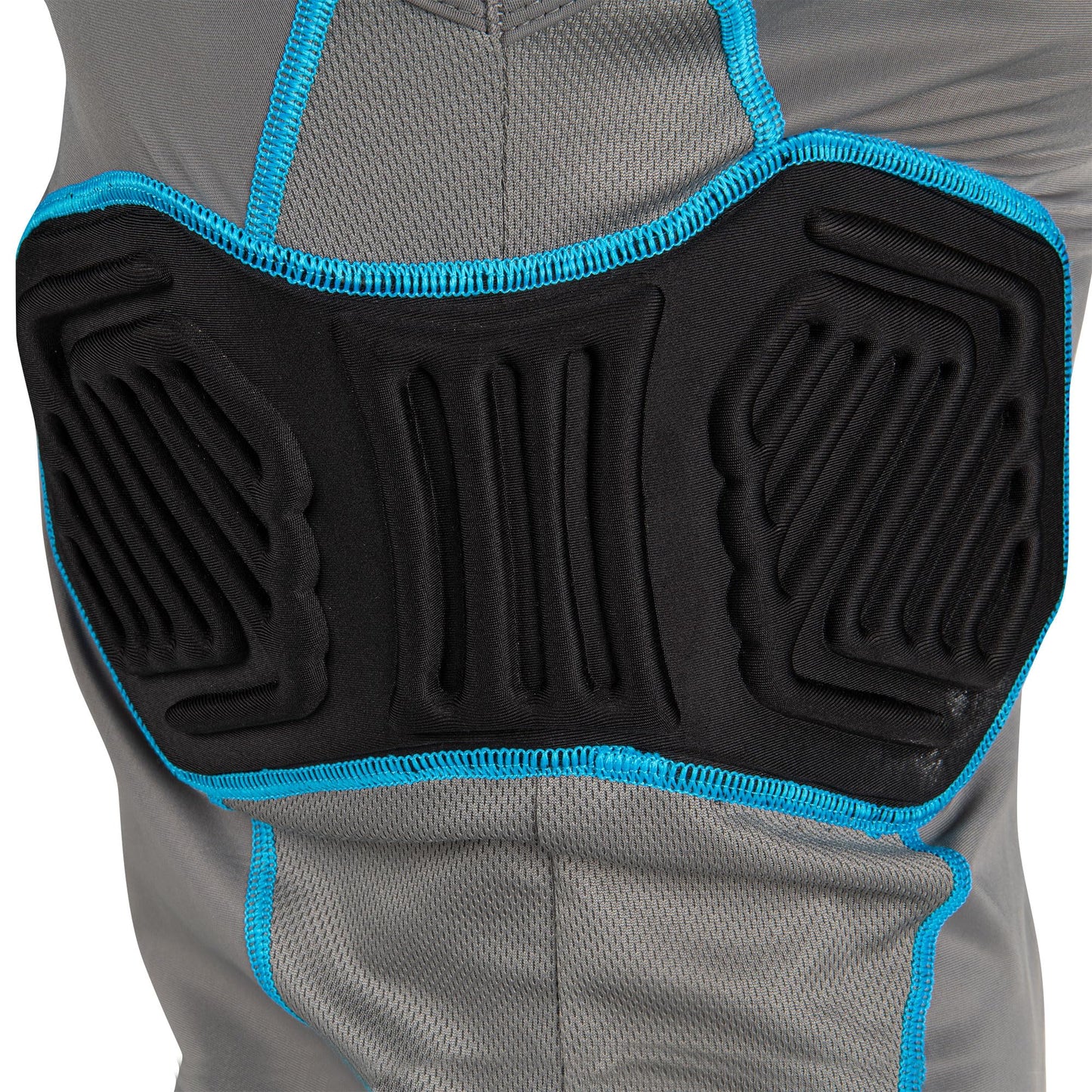 CHAMPRO Bull Rush Football Compression Shirt w Cushion System Charcoal, Black Inset, Small