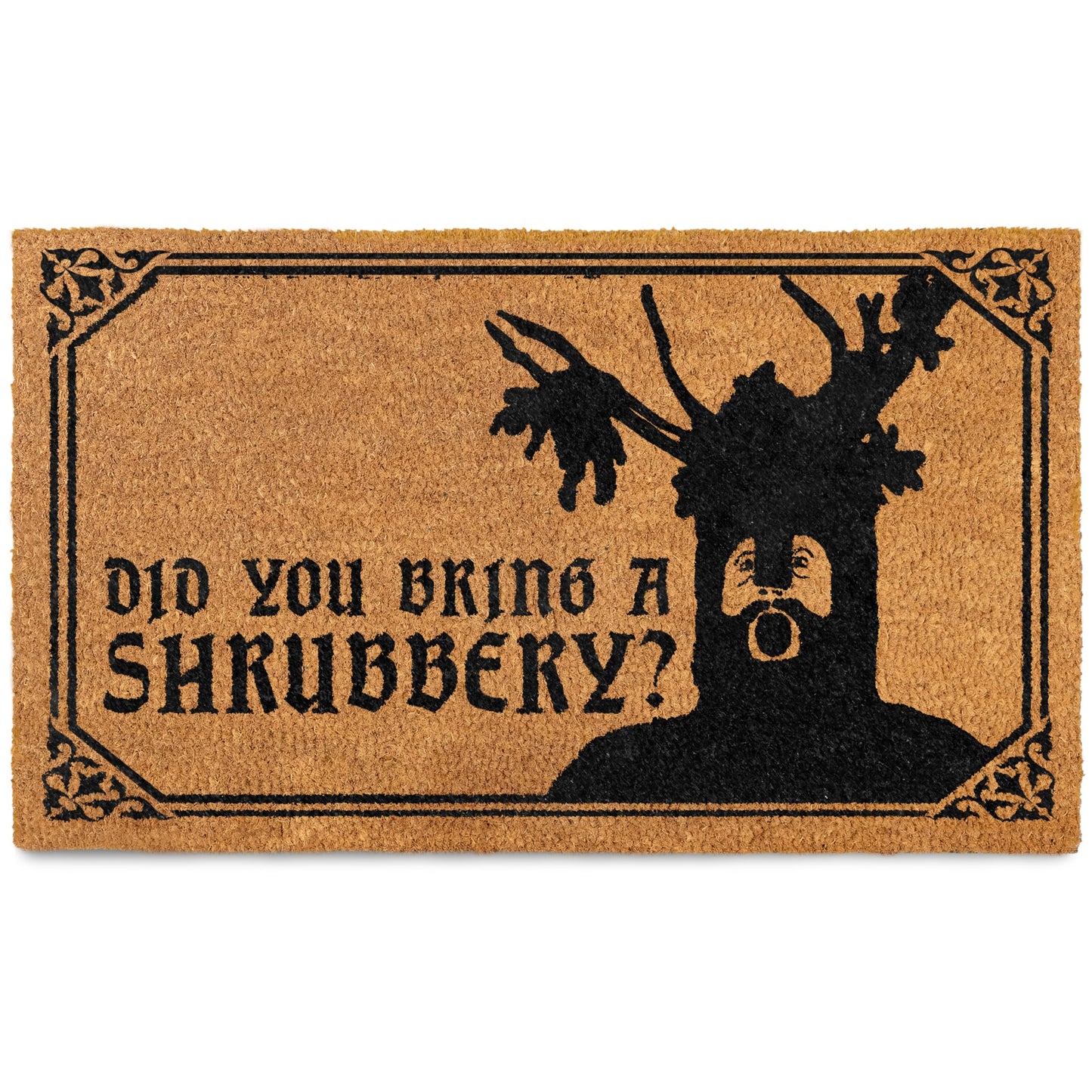 Did You Bring a Shrubbery Monty Door Mat 30x17 Inch, Funny Monty Doormat for Covered Outdoor Area, Monty Gift, Monty and The Holy Grail Gift, Monty Merchandise