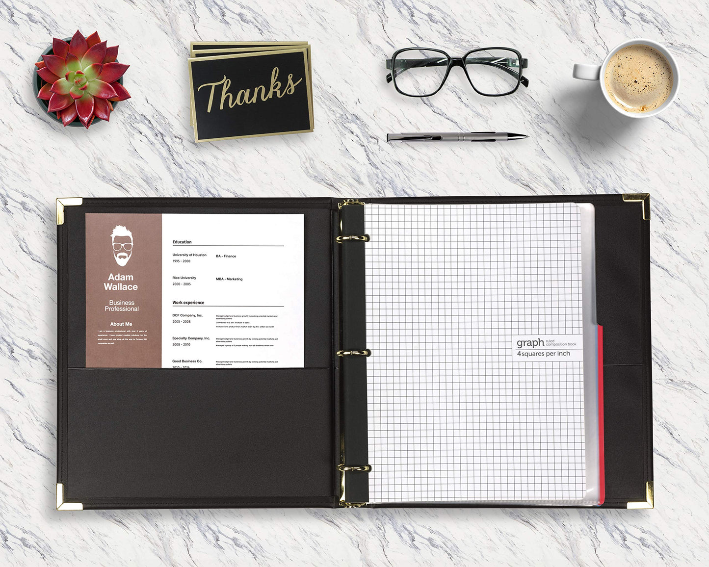 Samsill 1.5-Inch Classic Ring Binder, Black (15150)