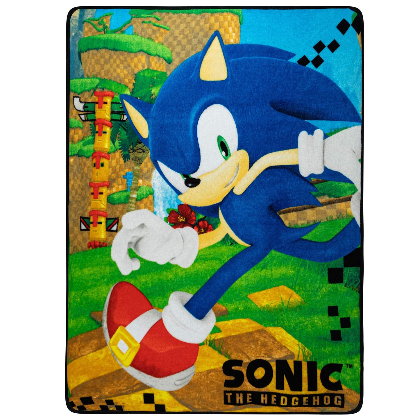 Sonic The Hedgehog Gaming Kids Bedding Super Soft Plush Throw Blanket, 46 in x 60 in, (Officially Licensed Product) By Franco