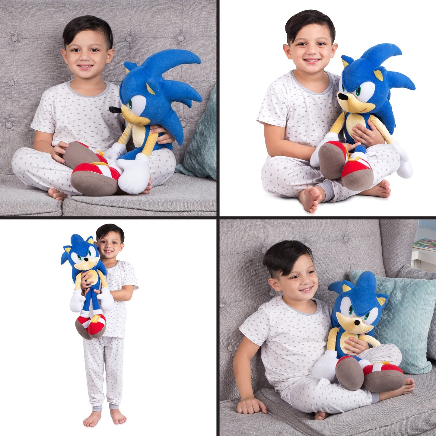 Franco Kids Bedding Plush Cuddle Pillow Buddy, One Size, Sonic The Hedgehog