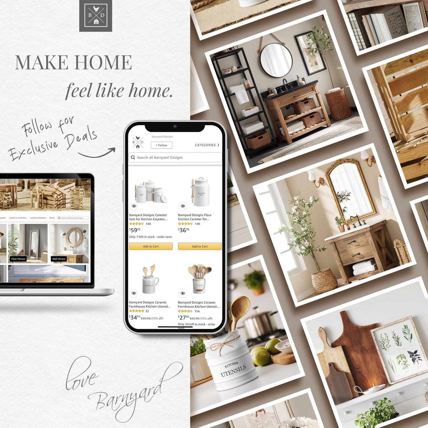 Barnyard Designs Doormat Welcome Mat for Outdoors, Large Front Door Entrance Mat, 76 x 43cm, Brown (Welcome)