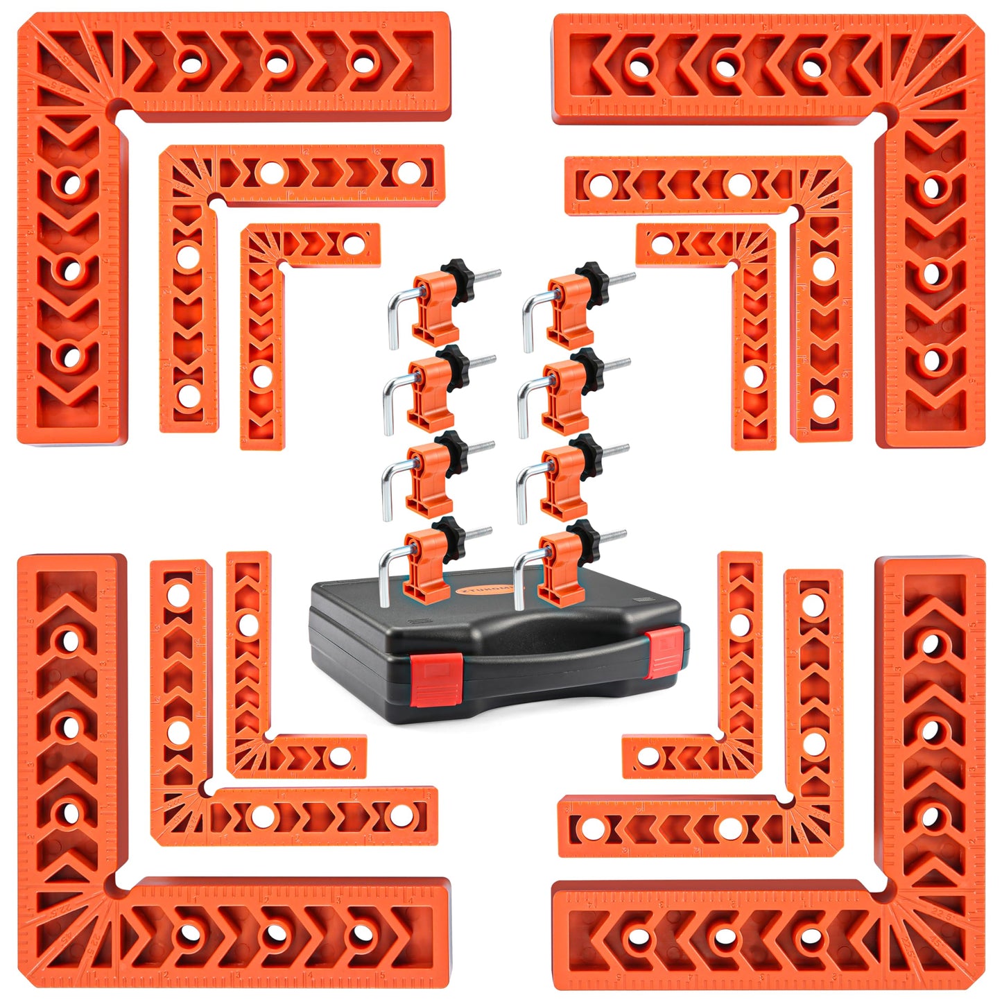 90 Degree Clamp, Positioning Squares Set of 12（3" 4" 6"） Right Angle Clamp, Corner Clamps, Woodworking Tool for Pictures Frames, Cabinets, Boxes