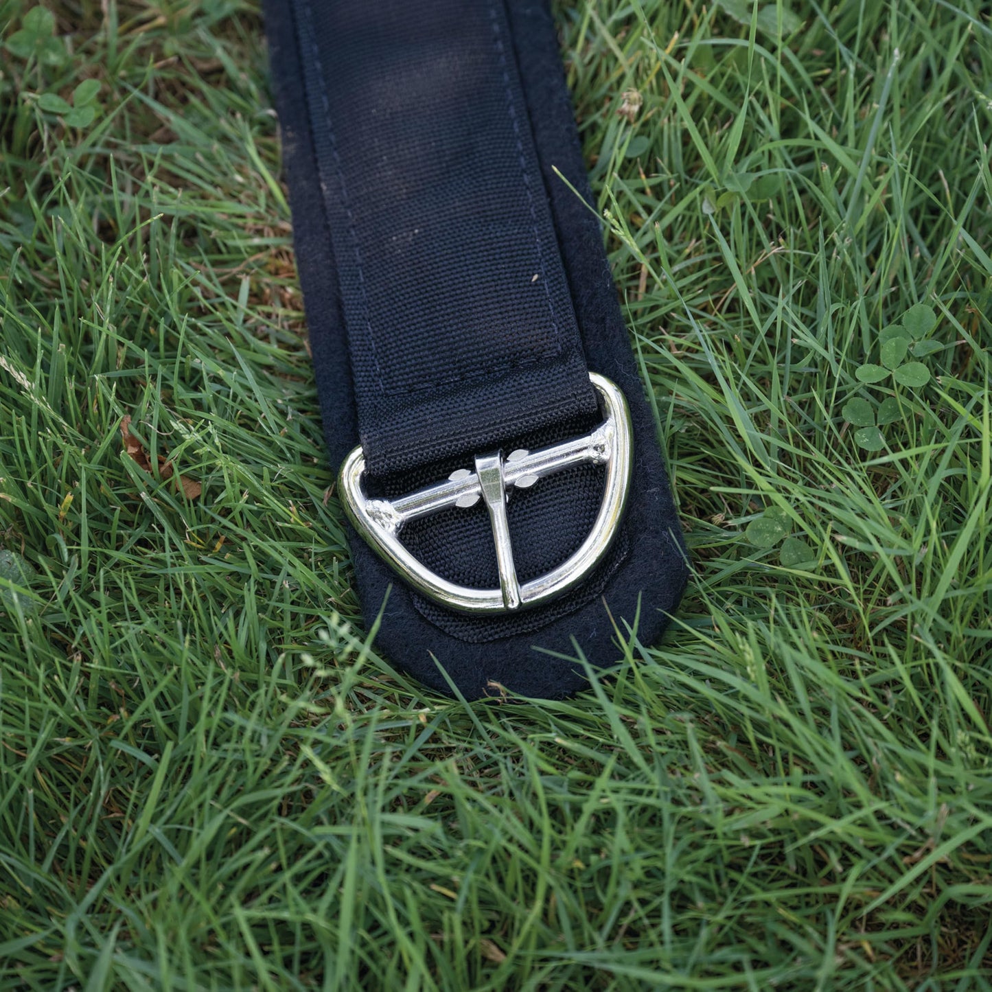 Weaver Equine Deluxe Super Horse Cinch, Anti-Slip Felt Lined Saddle Cinch Girth with Flat Buckle, Draft Horse Riding Supplies, ‎Black