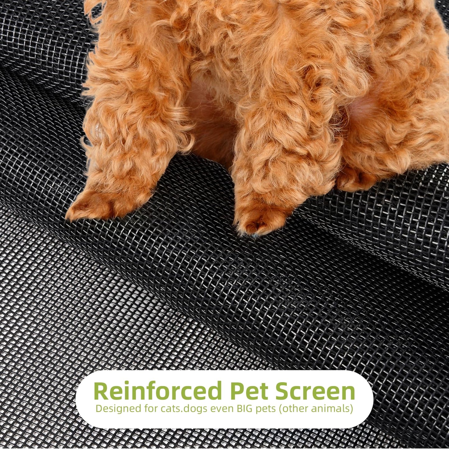 FLYZZZ Pet Screen Window Screen Replacement 40"x118" Charcoal Window Screen Repair Kit Heavy Duty Pet Resistant Screen Mesh for DIY/Custom/Repair Patio, Porch, Sliding Door Screen for Dogs, Cats